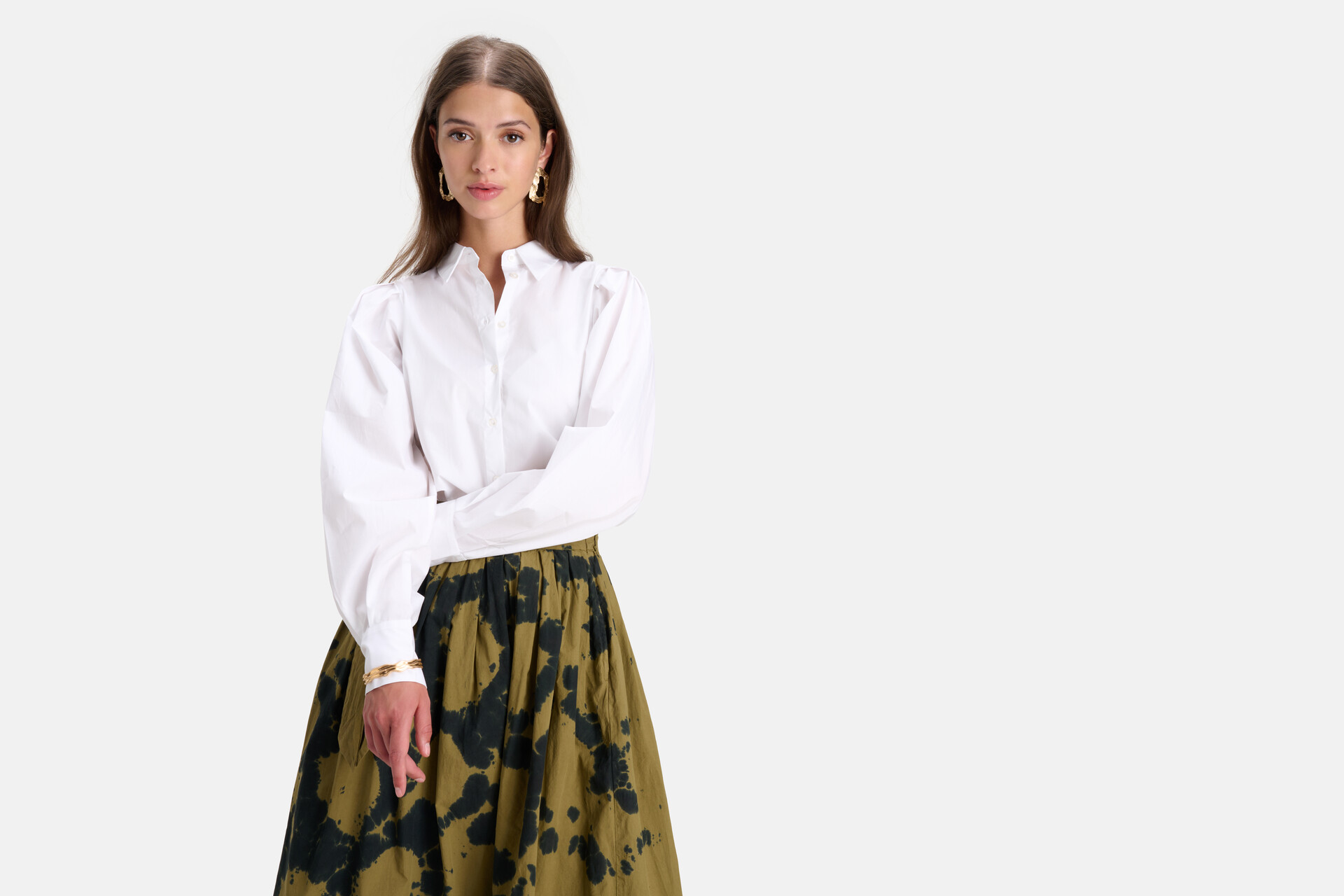 Klassieke Poplin Blouse Wit SHOEBY WOMEN