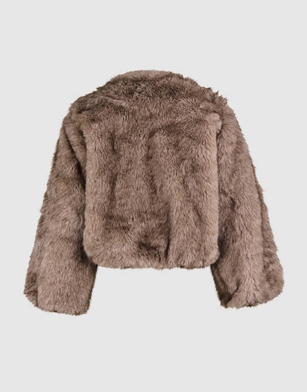Hairy Fake Fur Jas Bruin SHOEBY WOMEN