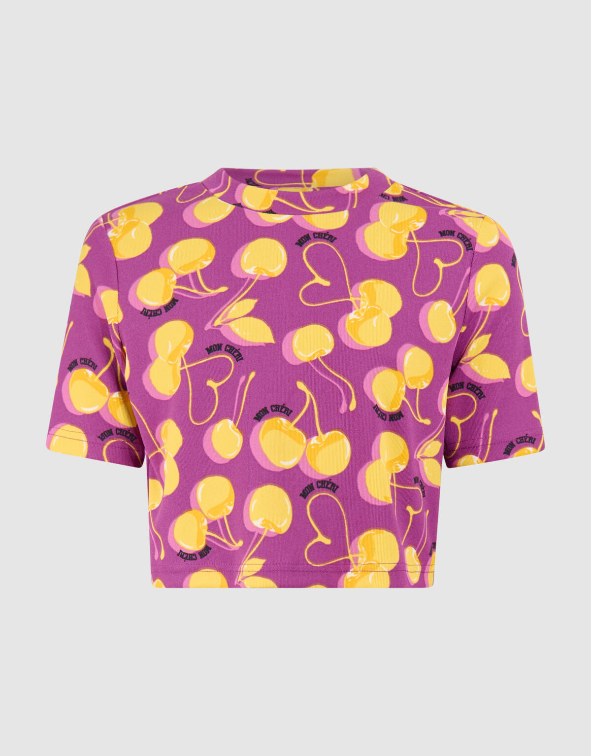 Fruit Artwork Crop top Donkerpaars SHOEBY GIRLS