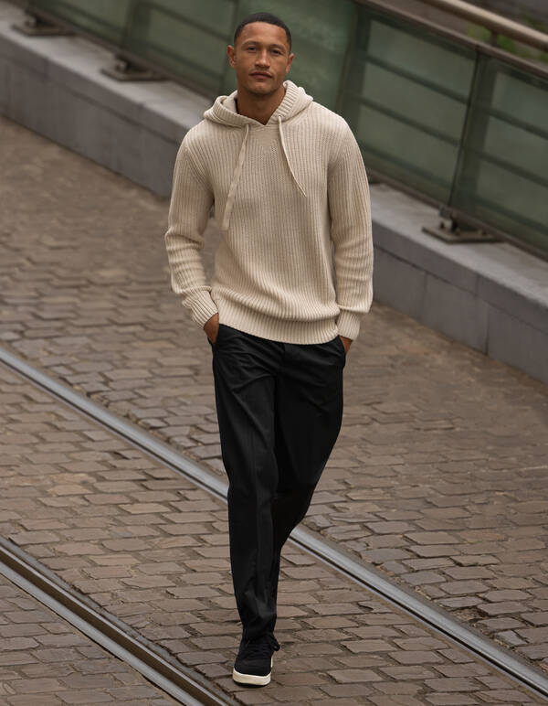 Pinstripe Tapered Fit Broek Zwart SHOEBY MEN