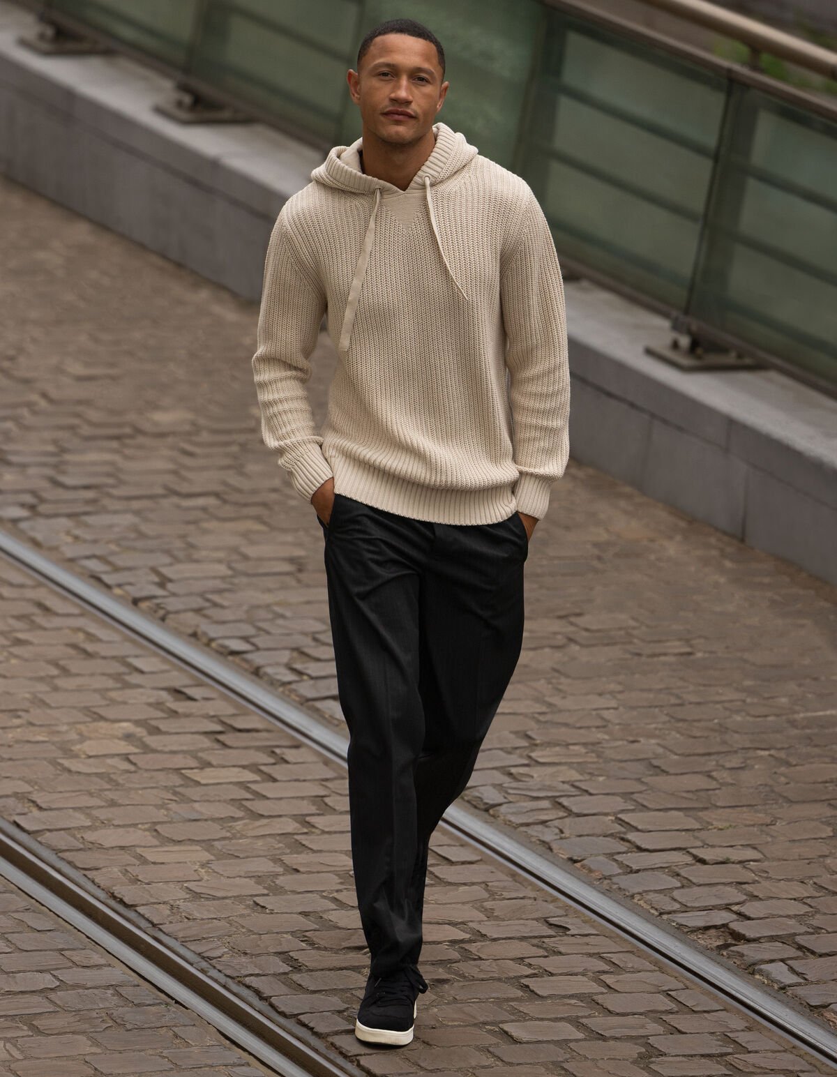 Pinstripe Tapered Fit Broek Zwart SHOEBY MEN
