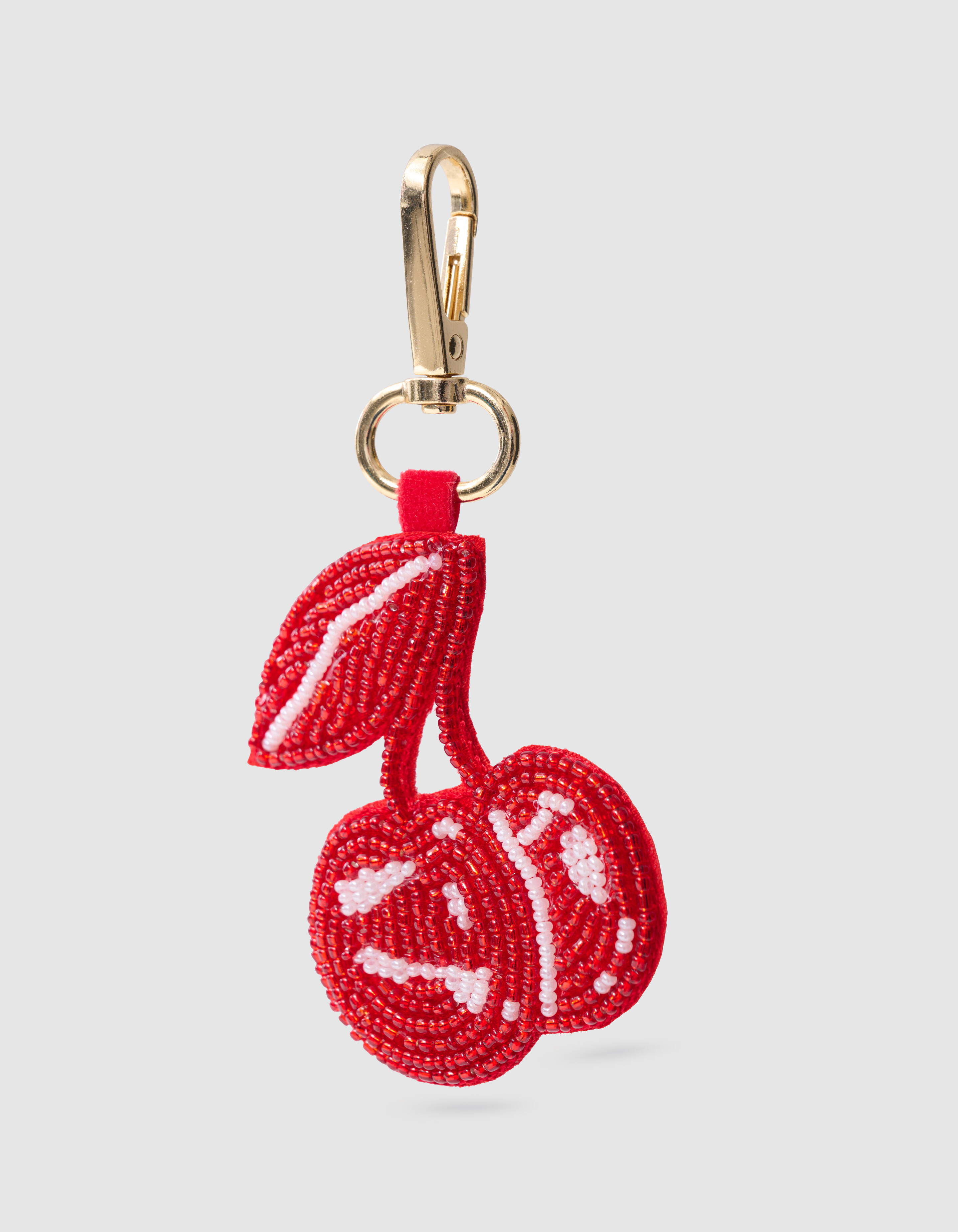 Beaded Cherry Bagcharm Rood SHOEBY ACCESSOIRES