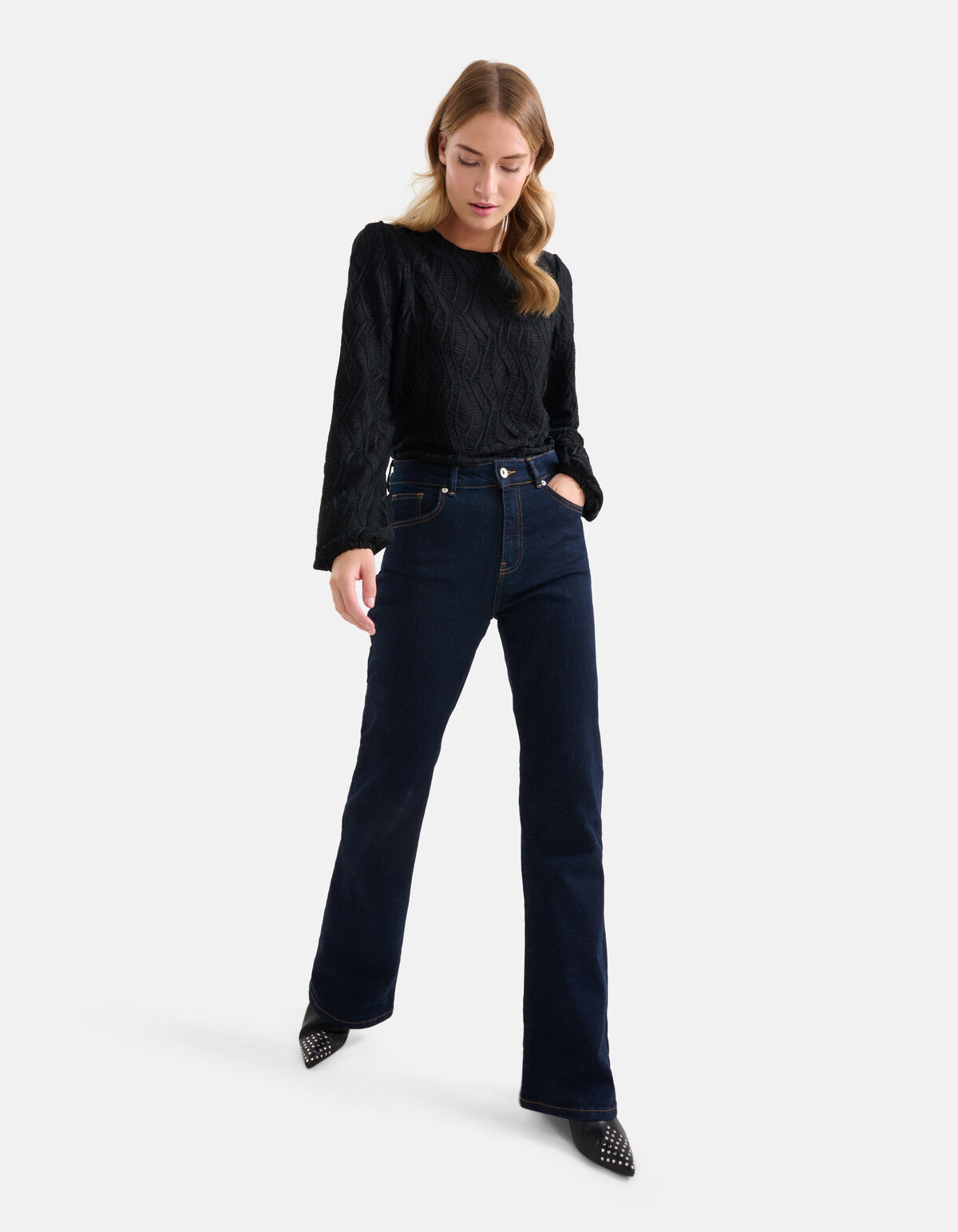 Flared Jeans Donkerblauw SHOEBY WOMEN