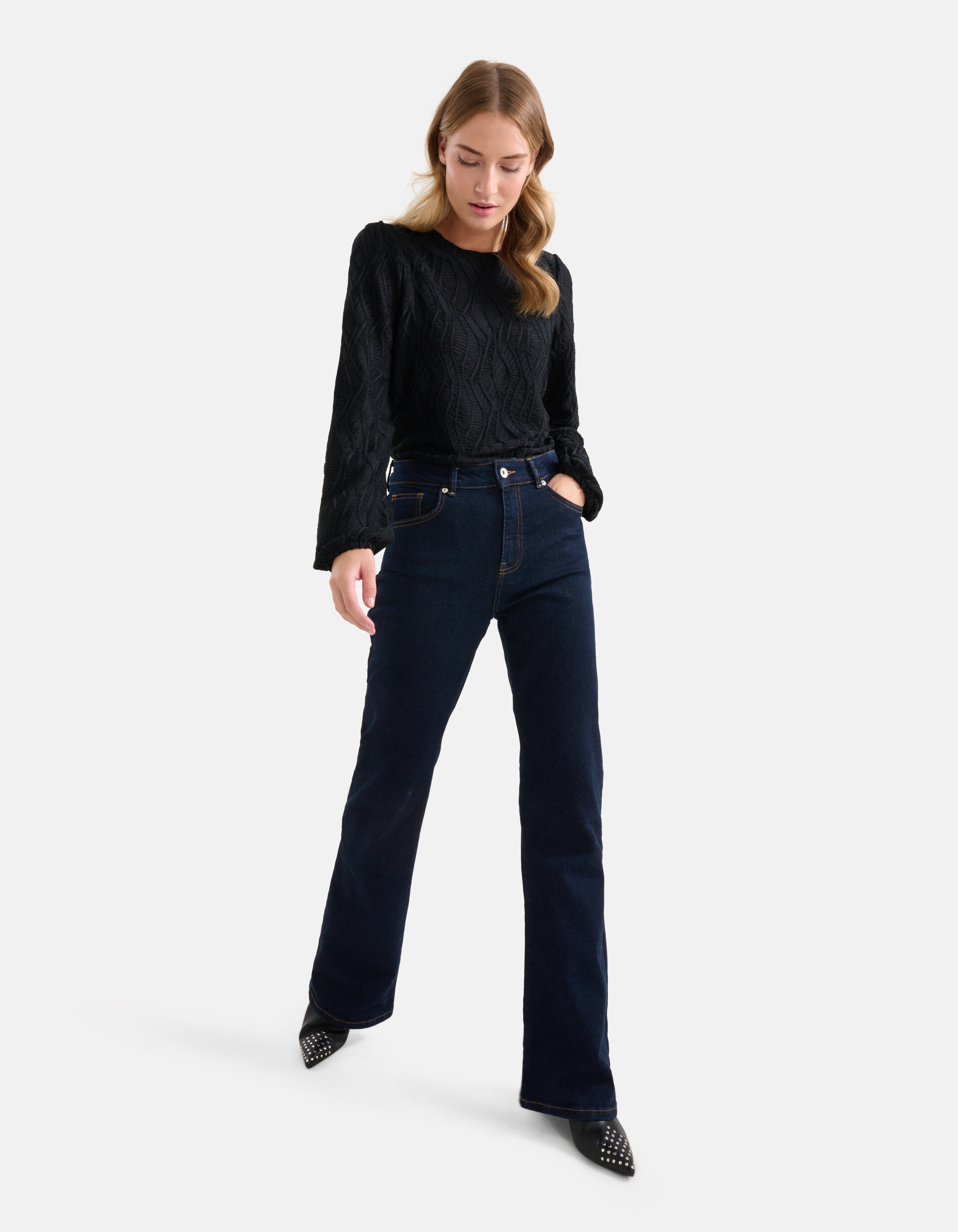 Flared Jeans Donkerblauw SHOEBY WOMEN