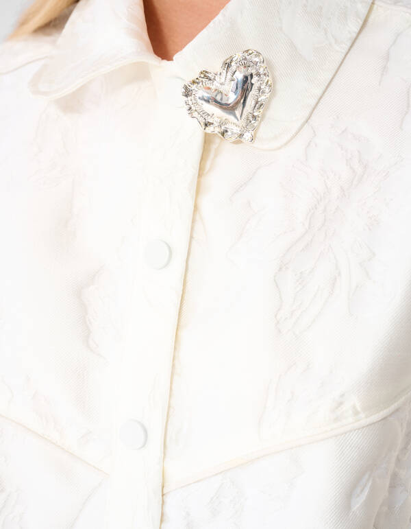 Oversized Jacquard Jack Gebroken Wit SHOEBY WOMEN