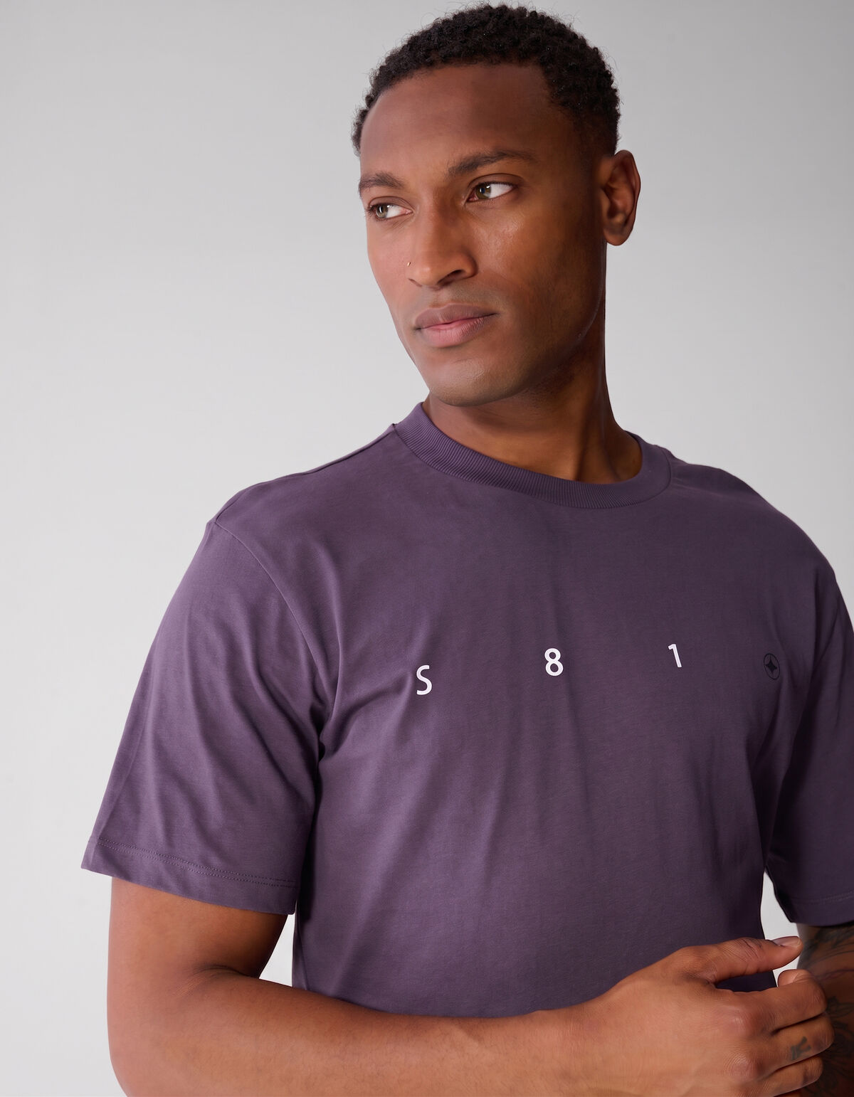 Minimal Artwork T-shirt Paars SHOEBY MEN