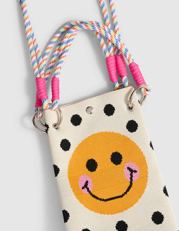 Gebreide Polkadot Tas Gebroken Wit SHOEBY GIRLS