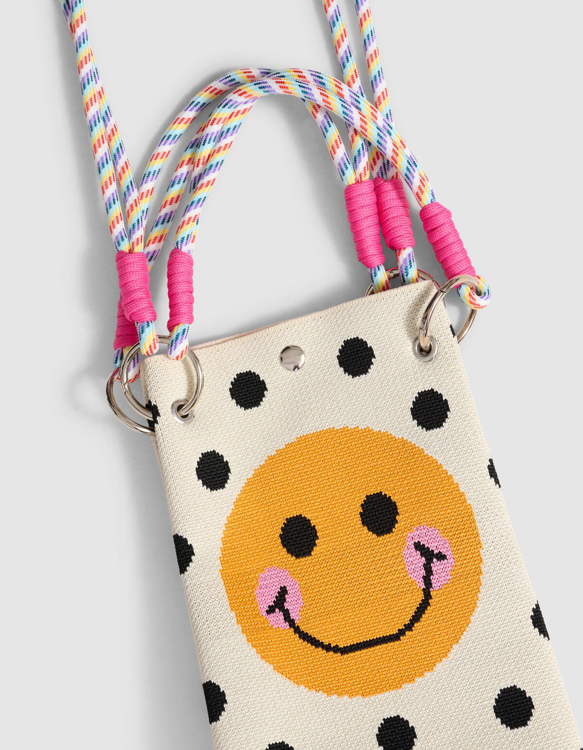 Gebreide Polkadot Tas Gebroken Wit SHOEBY GIRLS