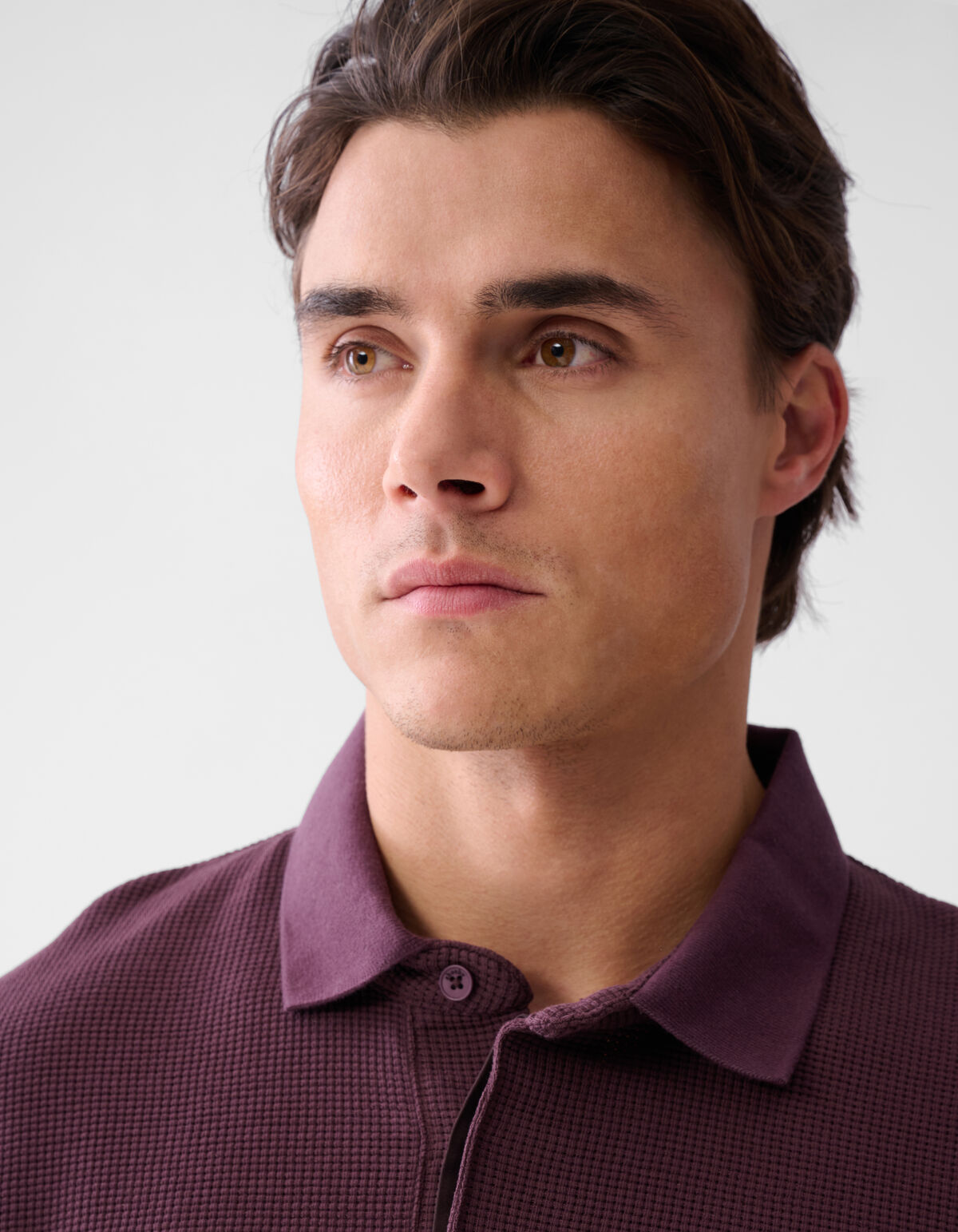 Structuur Polo Donkerrood SHOEBY MEN