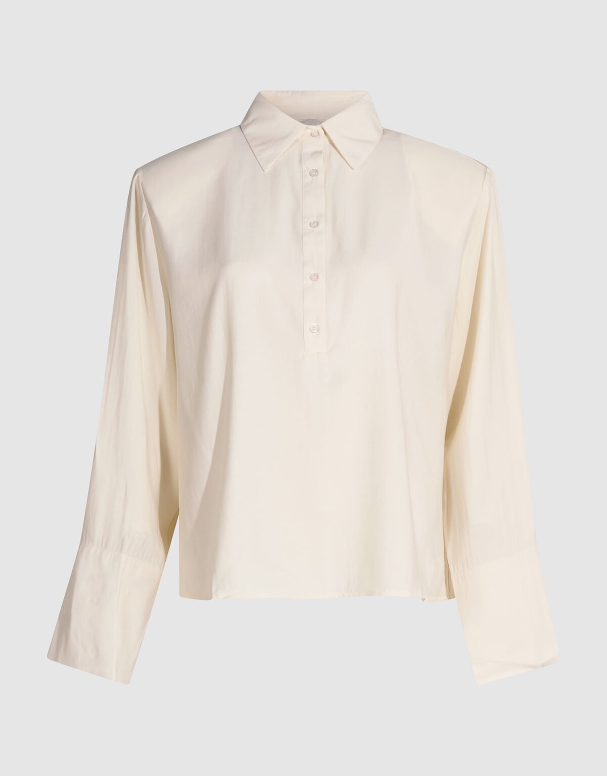 Soft Polo Blouse Ecru SHOEBY WOMEN