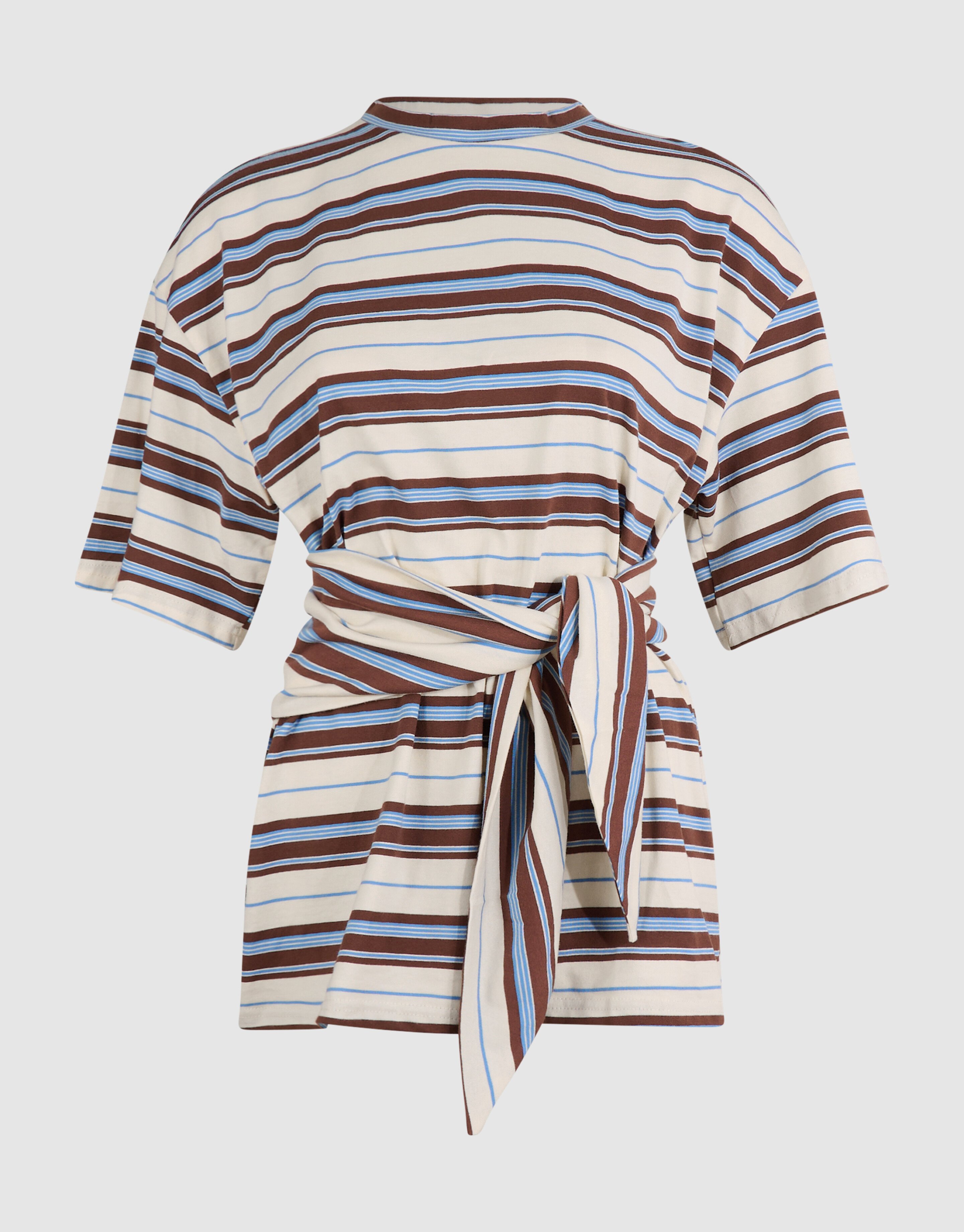 Scarf Striped T-shirt Gebroken Wit SHOEBY WOMEN