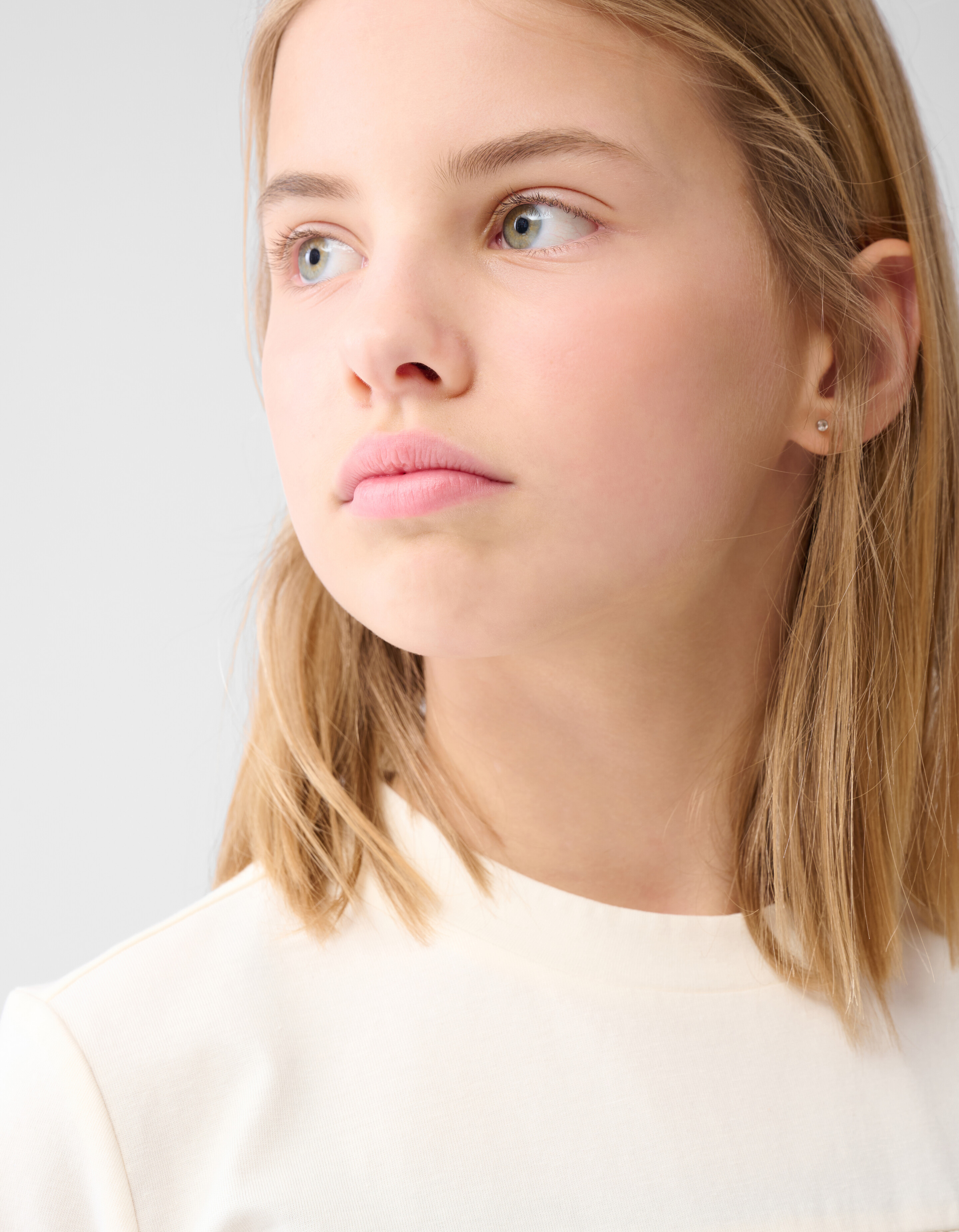 Structuur T-shirt Gebroken Wit SHOEBY GIRLS