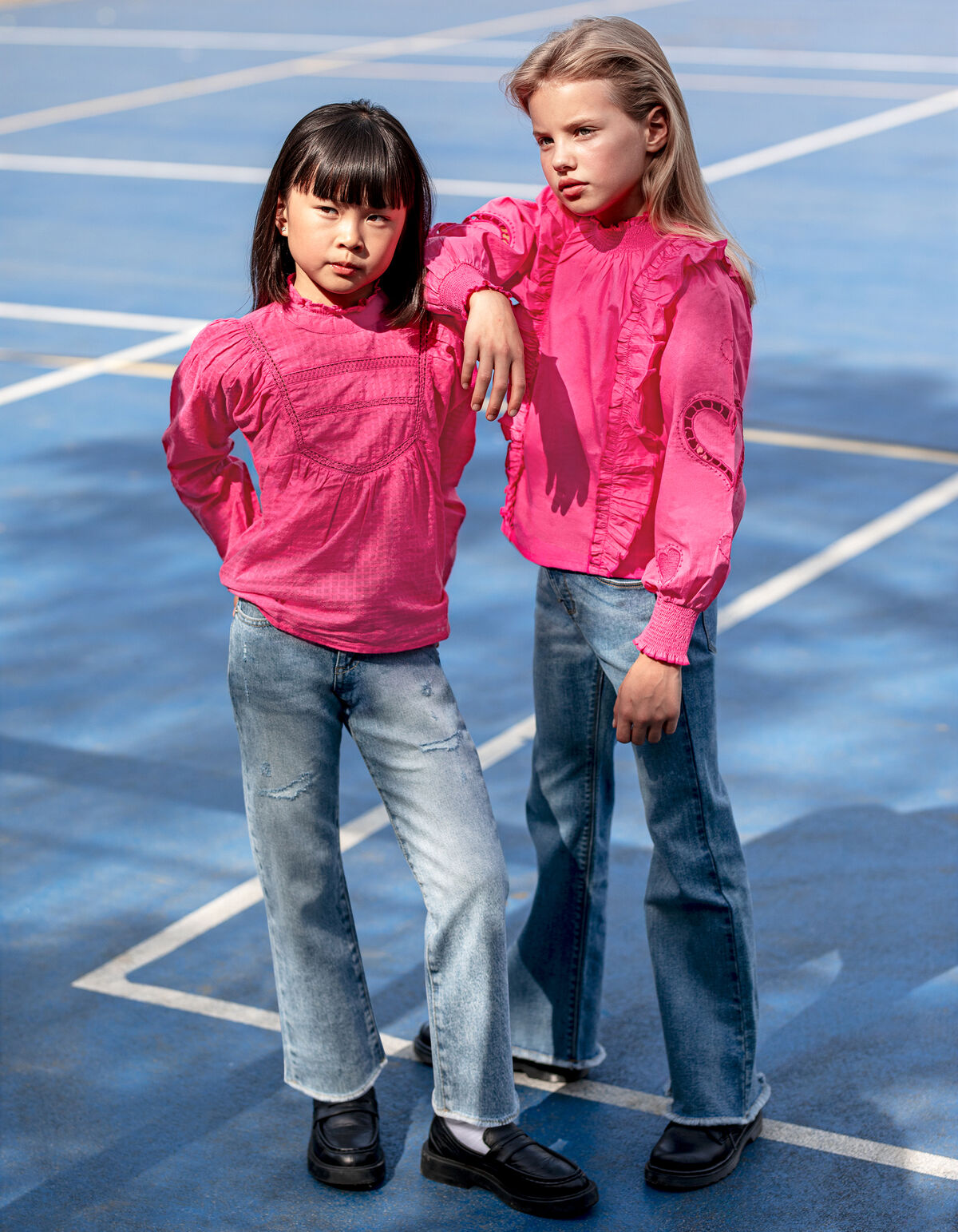 Poplin Embroidery Blouse Roze SHOEBY GIRLS