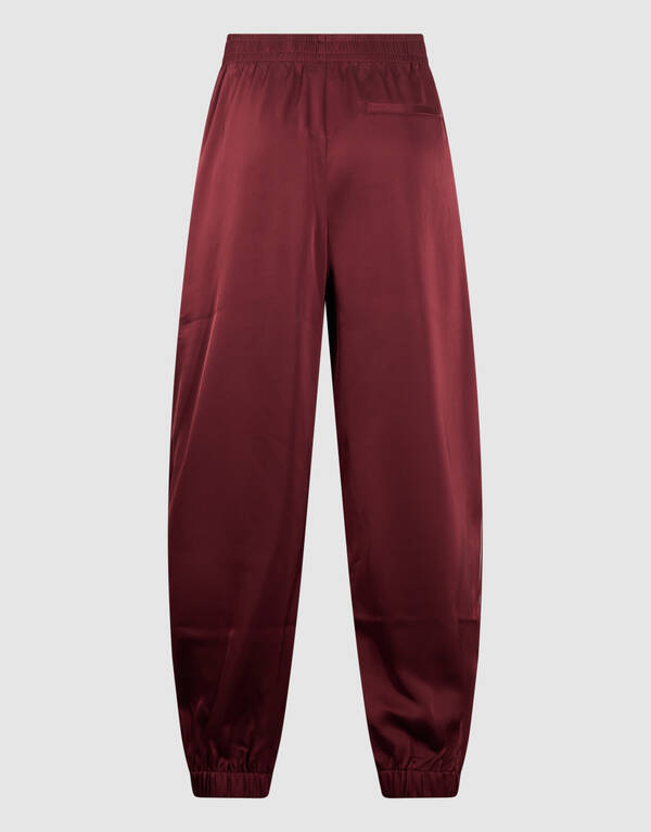Satijnen Contrast Jogger Donkerrood SHOEBY WOMEN