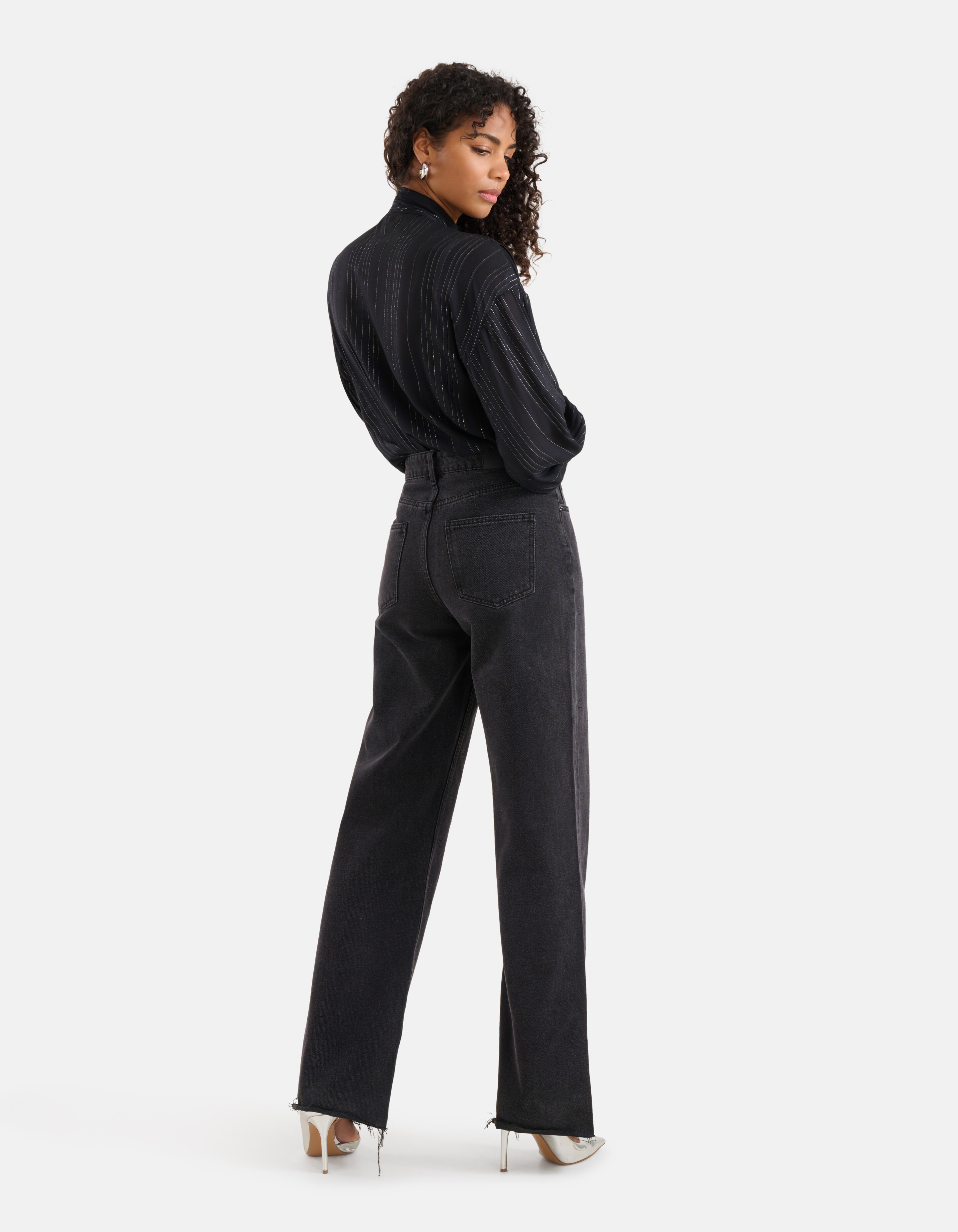 Lurex Blouse Zwart SHOEBY WOMEN