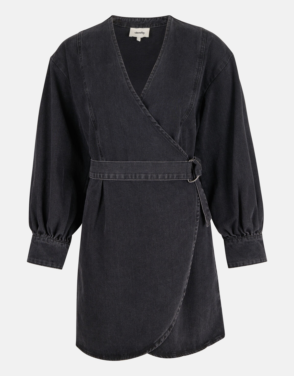 Washed Denim Jurk Zwart SHOEBY WOMEN