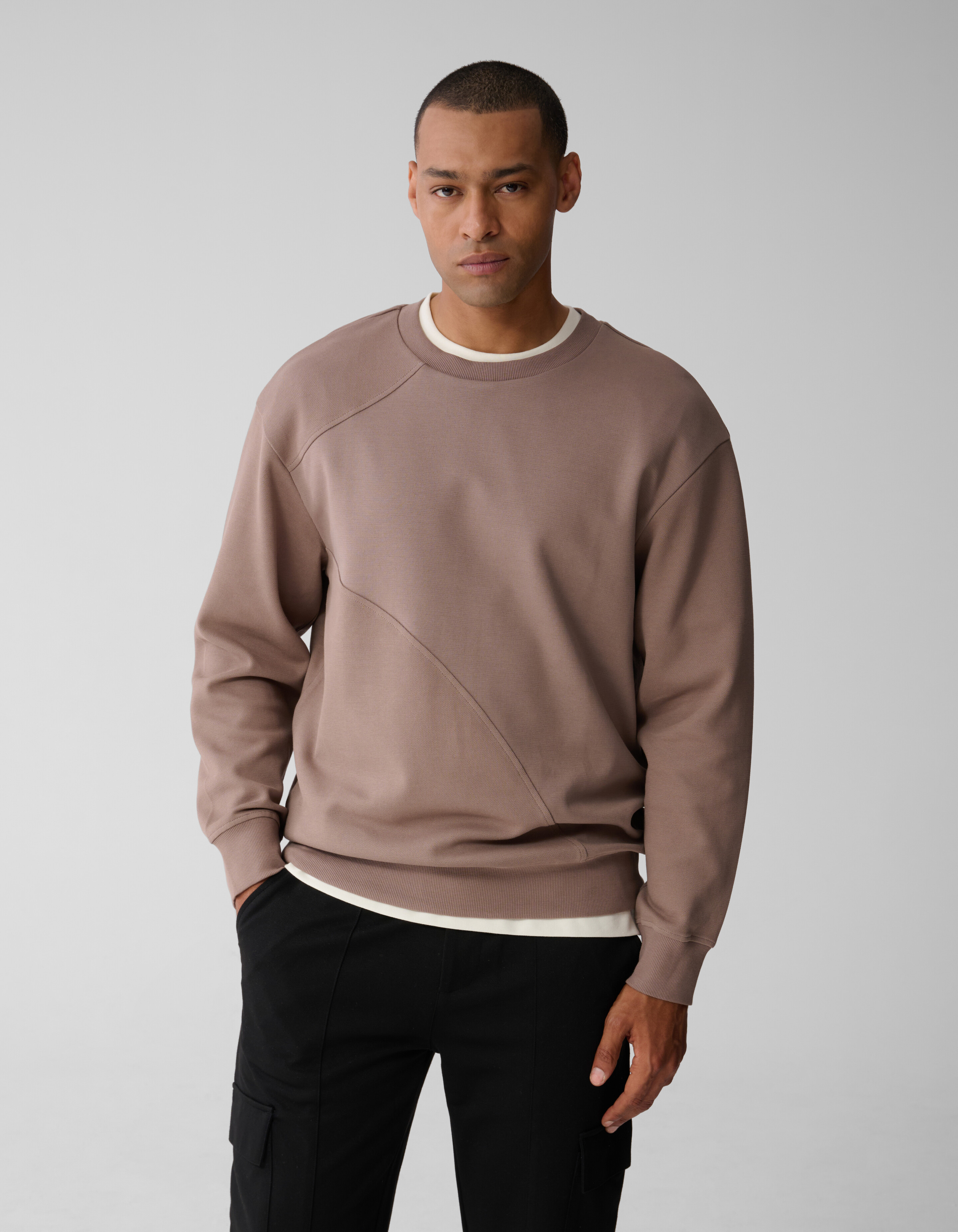 Big Sparkle Sweater Lichtbruin SHOEBY MEN