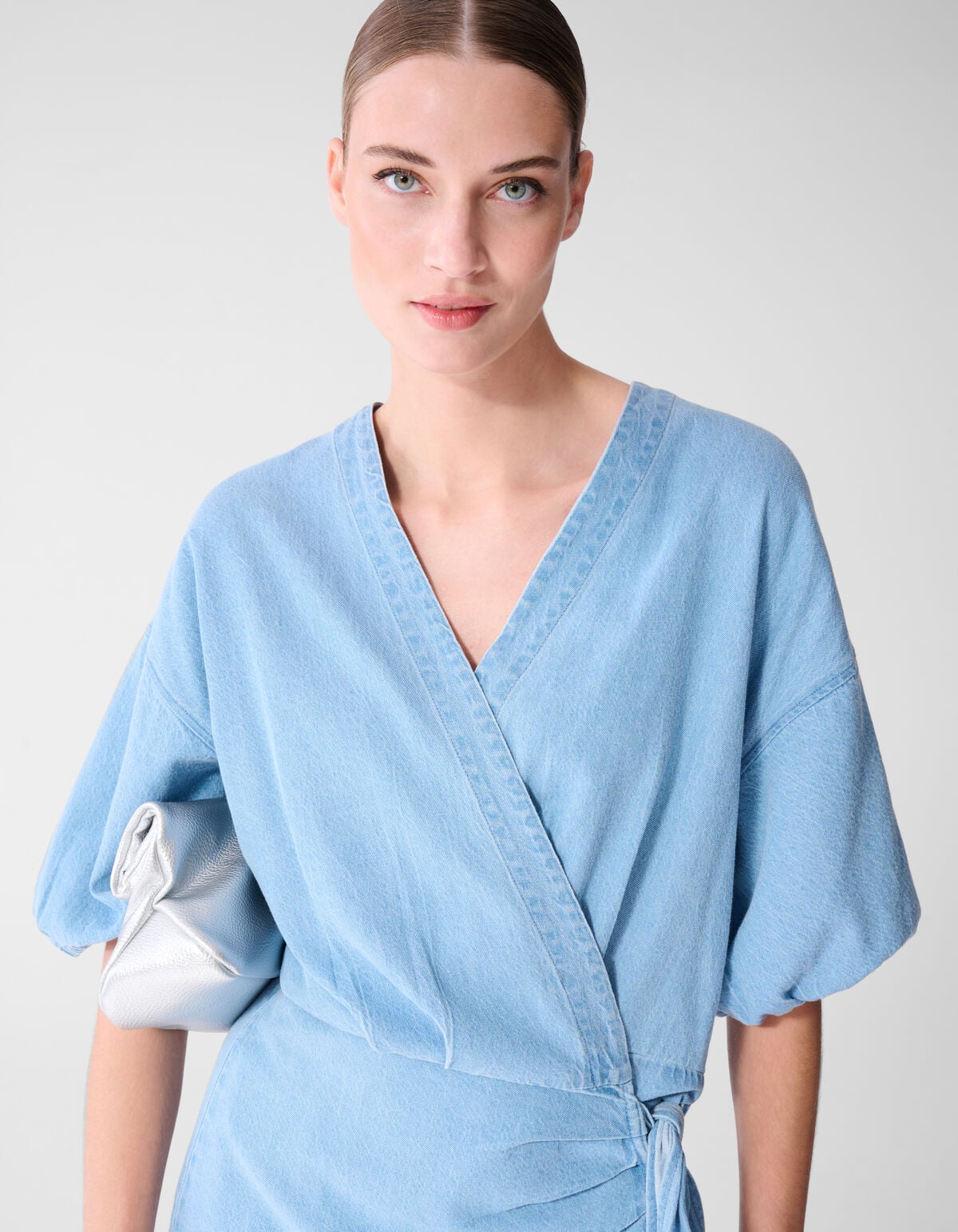 Mini Denim Wikkeljurk Blauw SHOEBY WOMEN