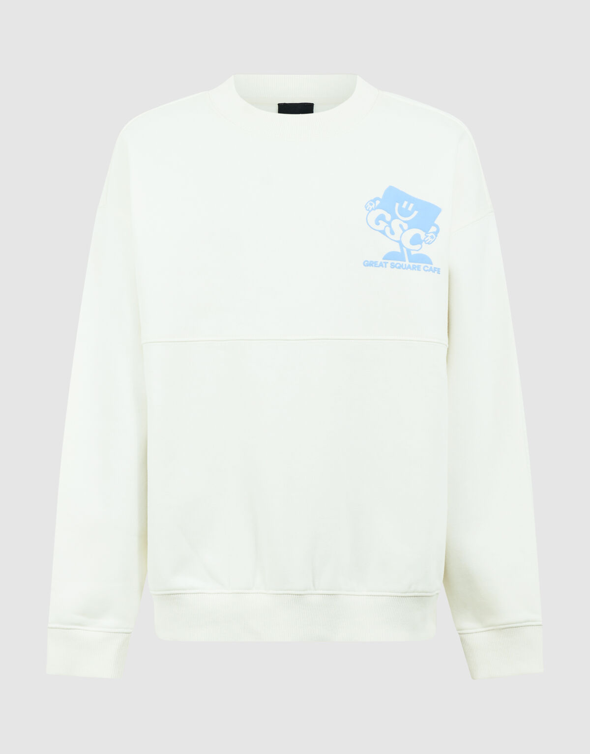 Caf&eacute; Artwork Sweater Gebroken Wit SHOEBY BOYS
