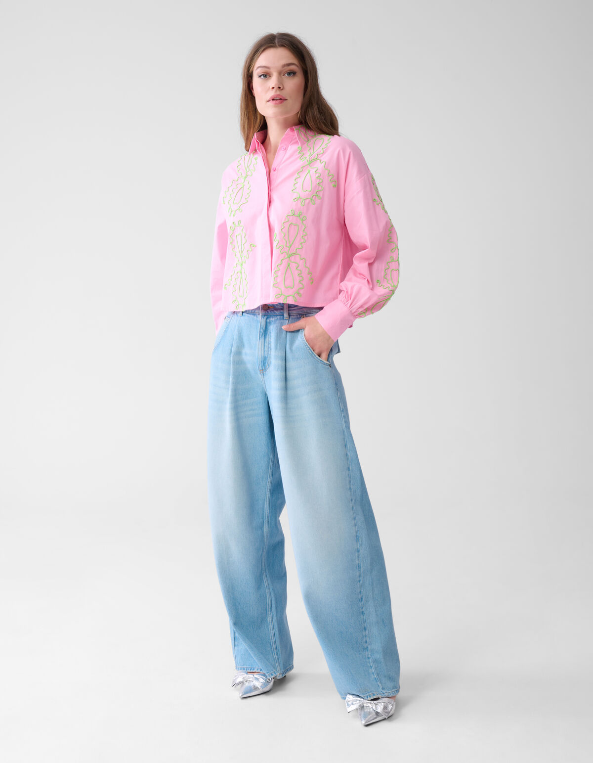 Wide Leg Jeans Bleached SHOEBY WOMEN