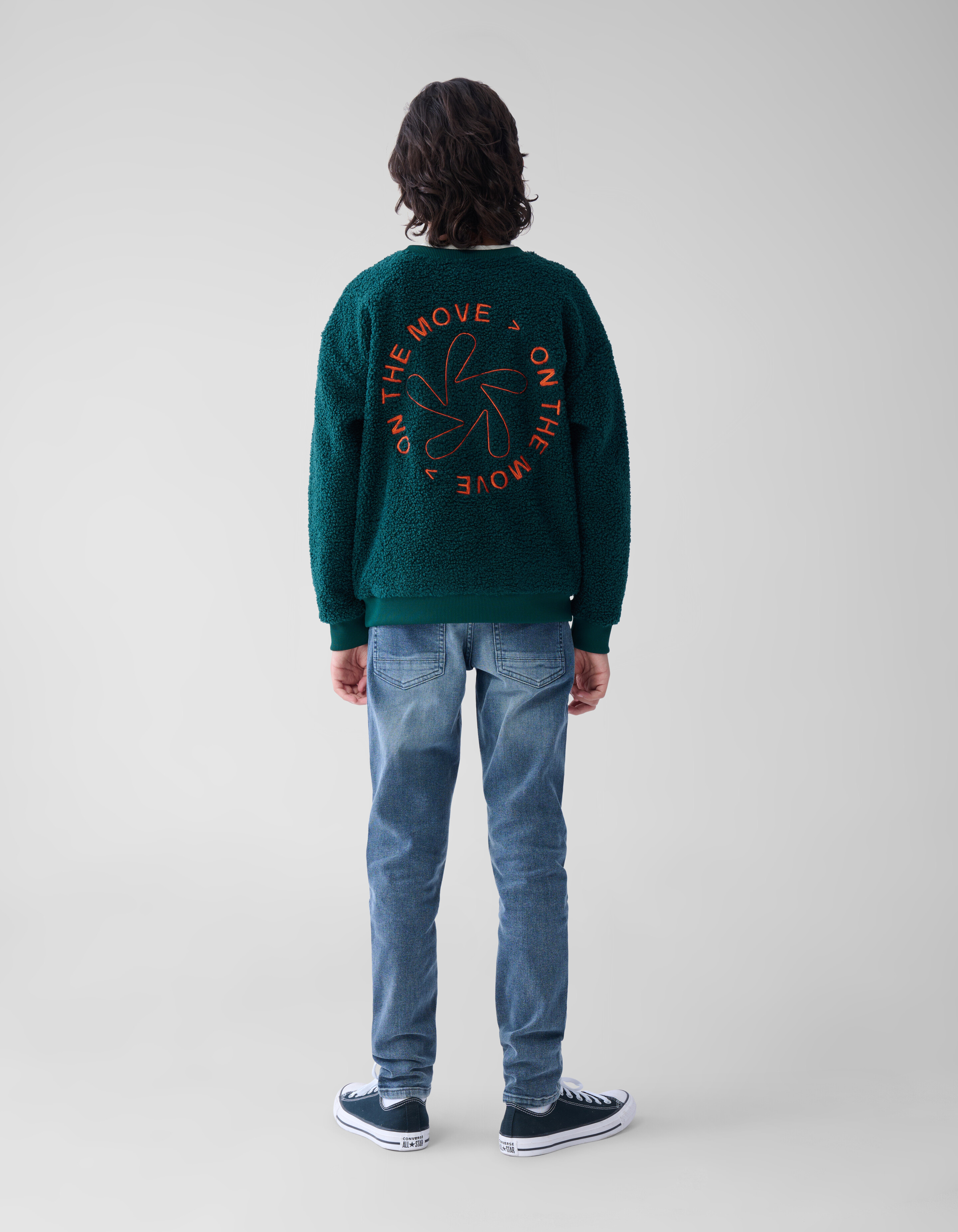 Teddy Sweater Donkergroen SHOEBY BOYS