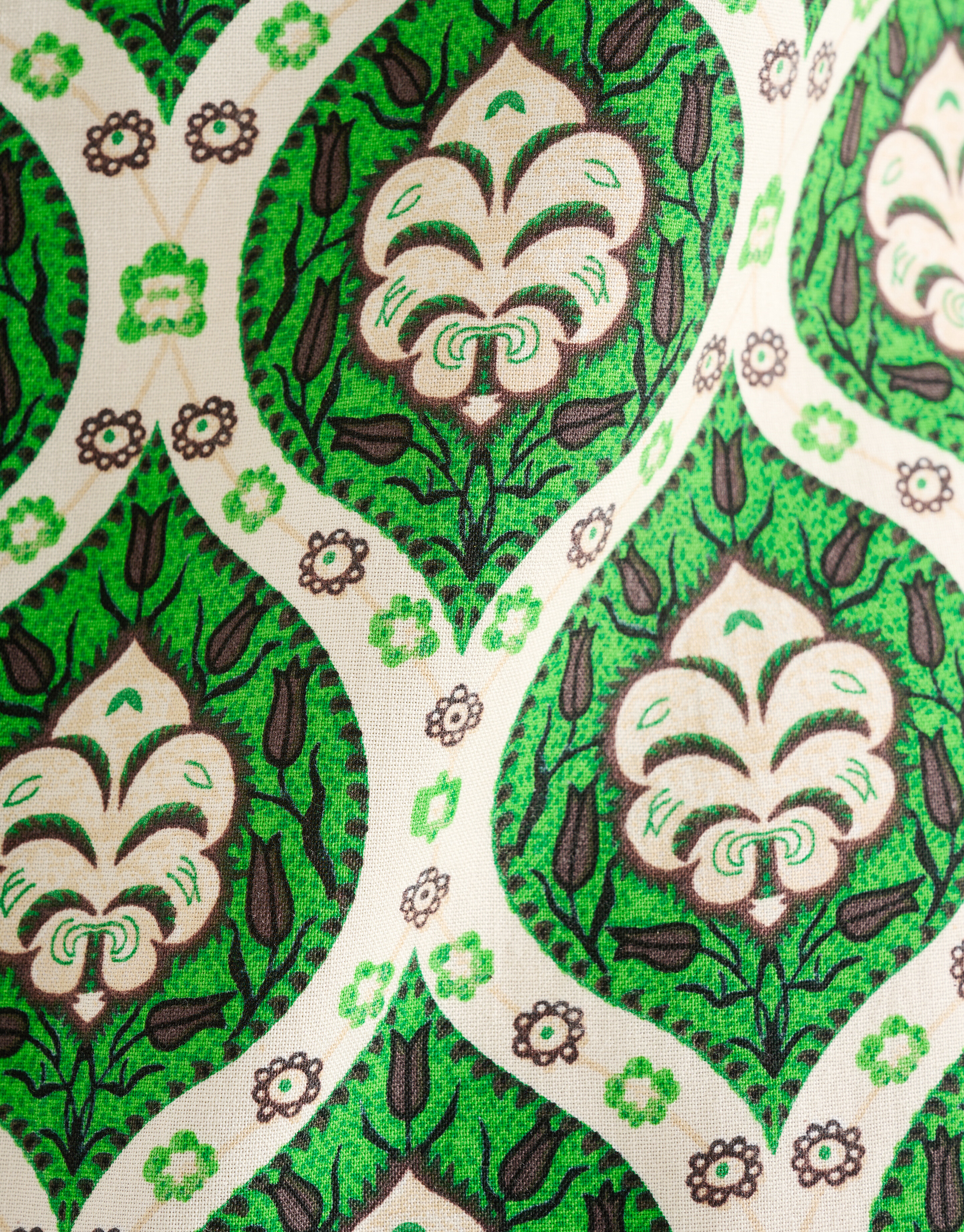 Printed Midi Jurk Groen SHOEBY WOMEN