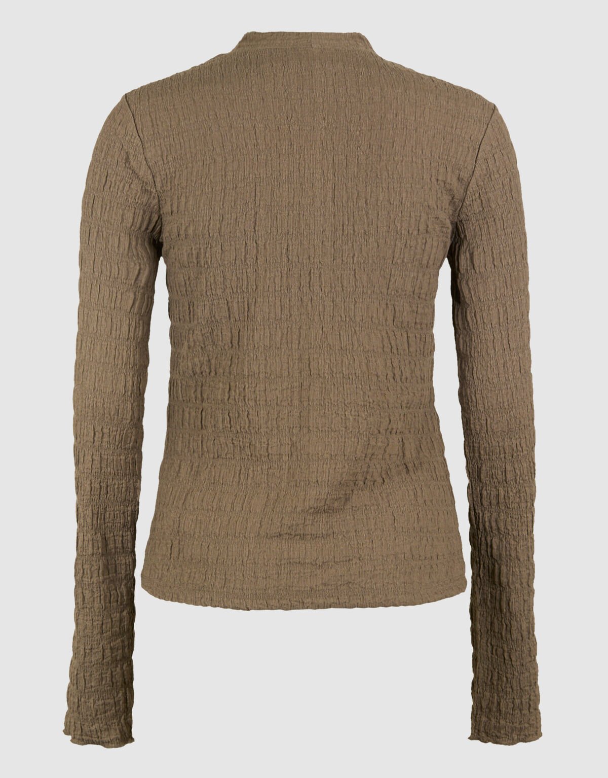 Structuur Longsleeve Top Khaki SHOEBY WOMEN