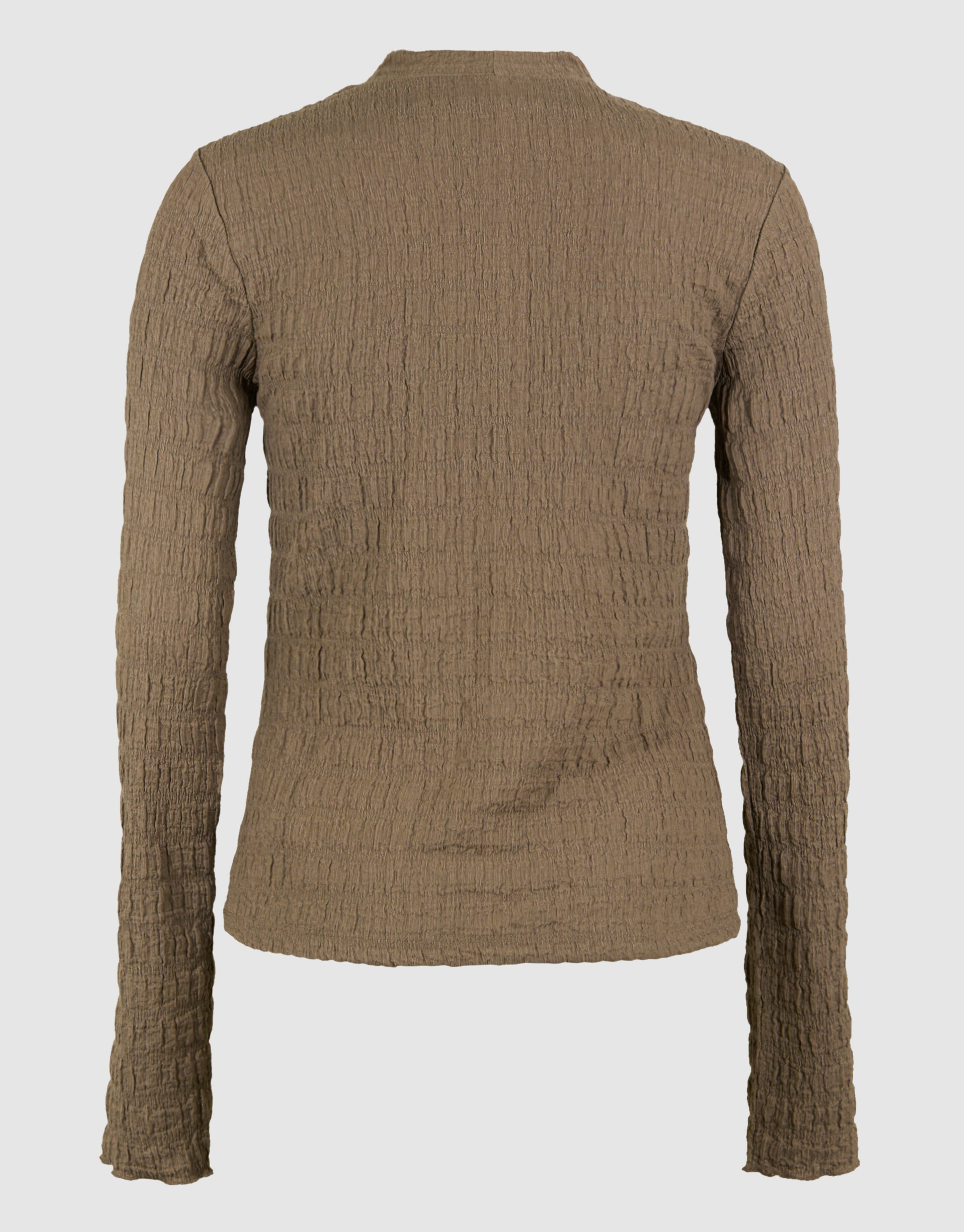 Structuur Longsleeve Top Khaki SHOEBY WOMEN
