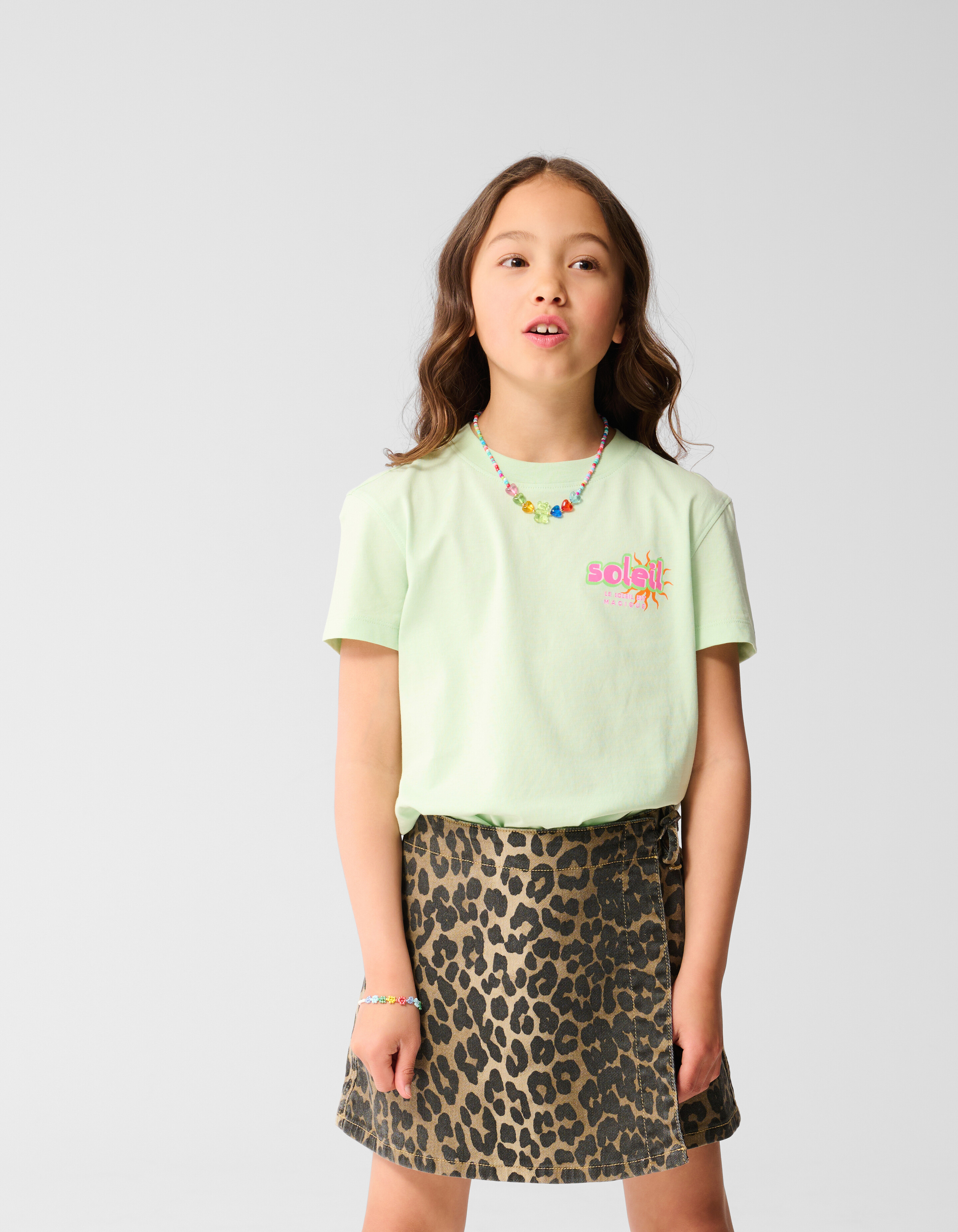 Soleil Artwork T-shirt Lichtgroen SHOEBY GIRLS