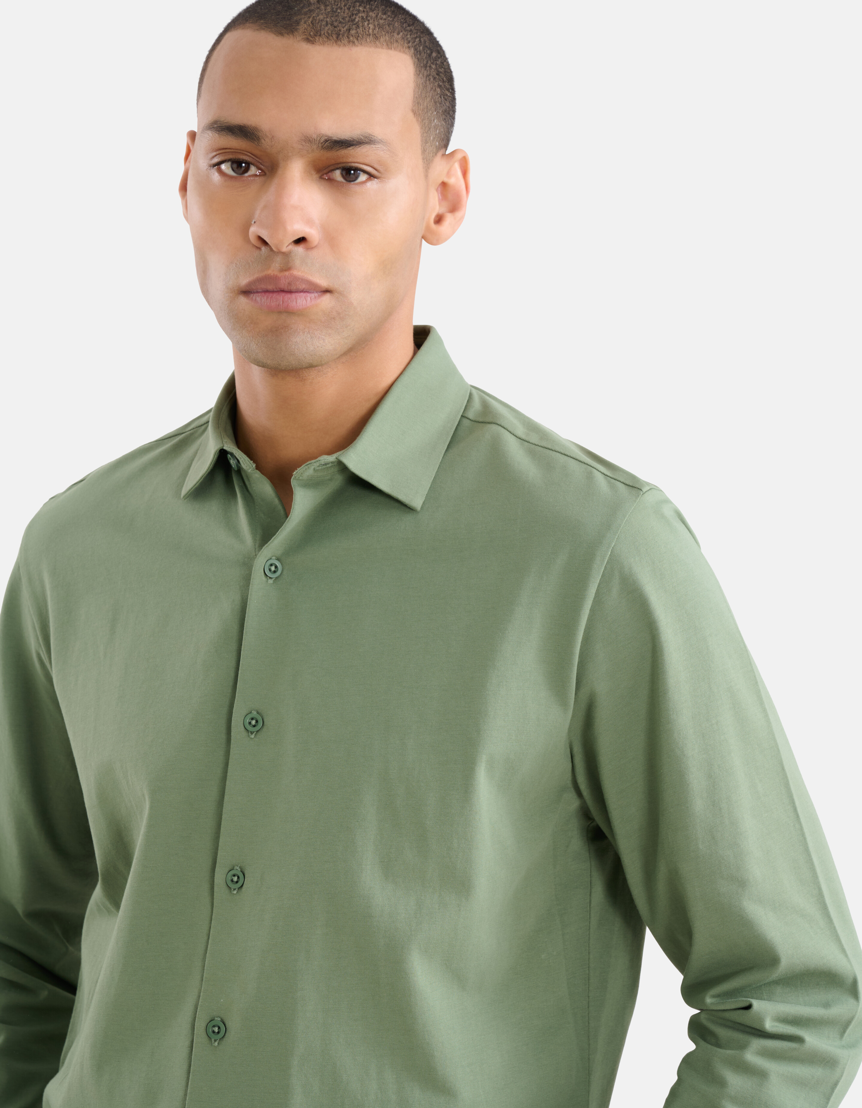 Jersey Overhemd Groen SHOEBY MEN