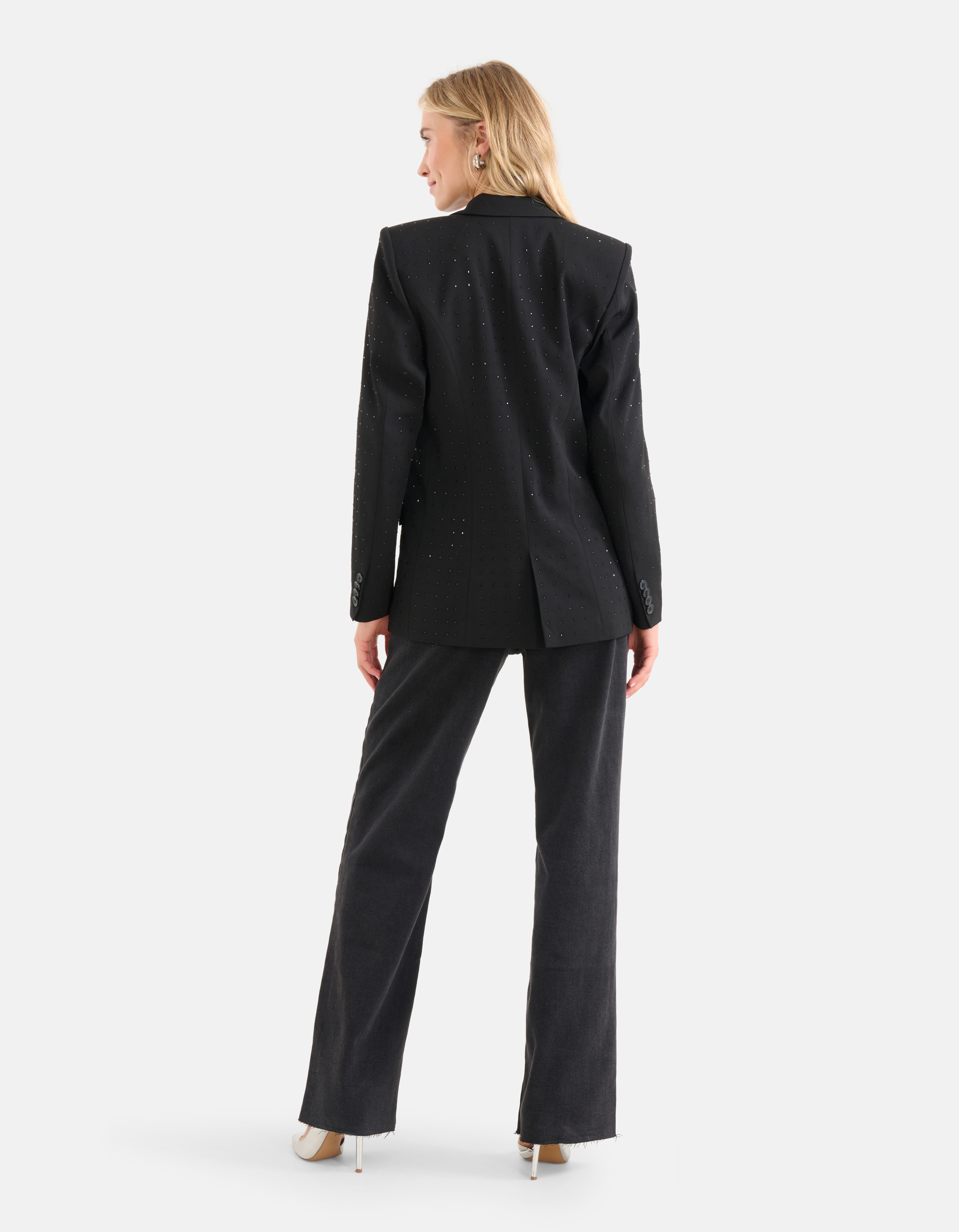 Strass Studs Blazer Zwart By Nicolette SHOEBY WOMEN