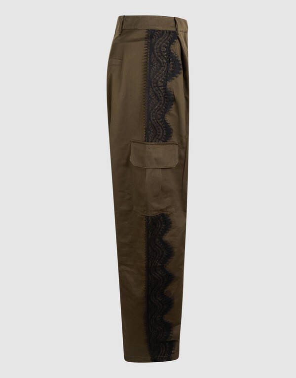 Cargo Lace Broek Khaki SHOEBY WOMEN