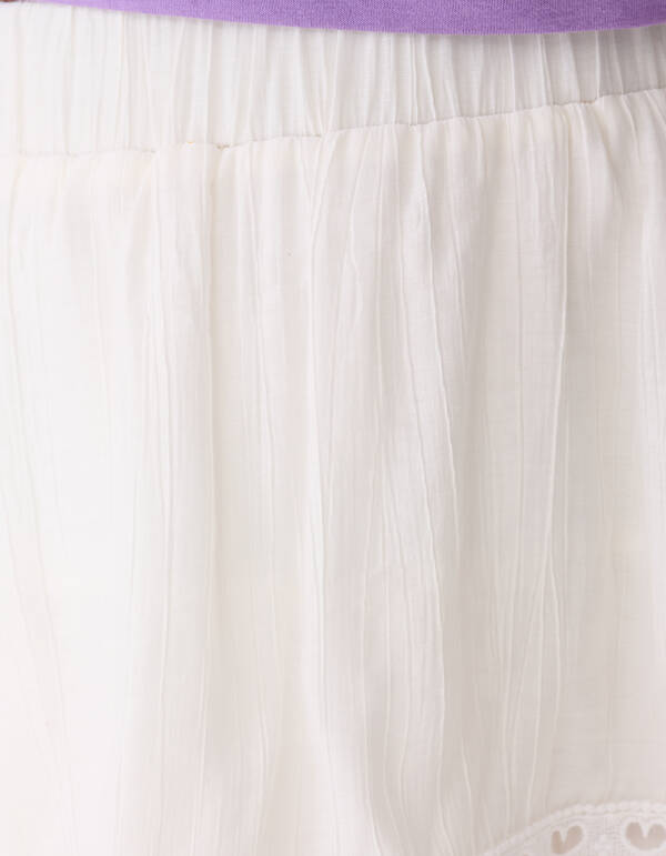 Ruffle Mini Rok Wit SHOEBY GIRLS