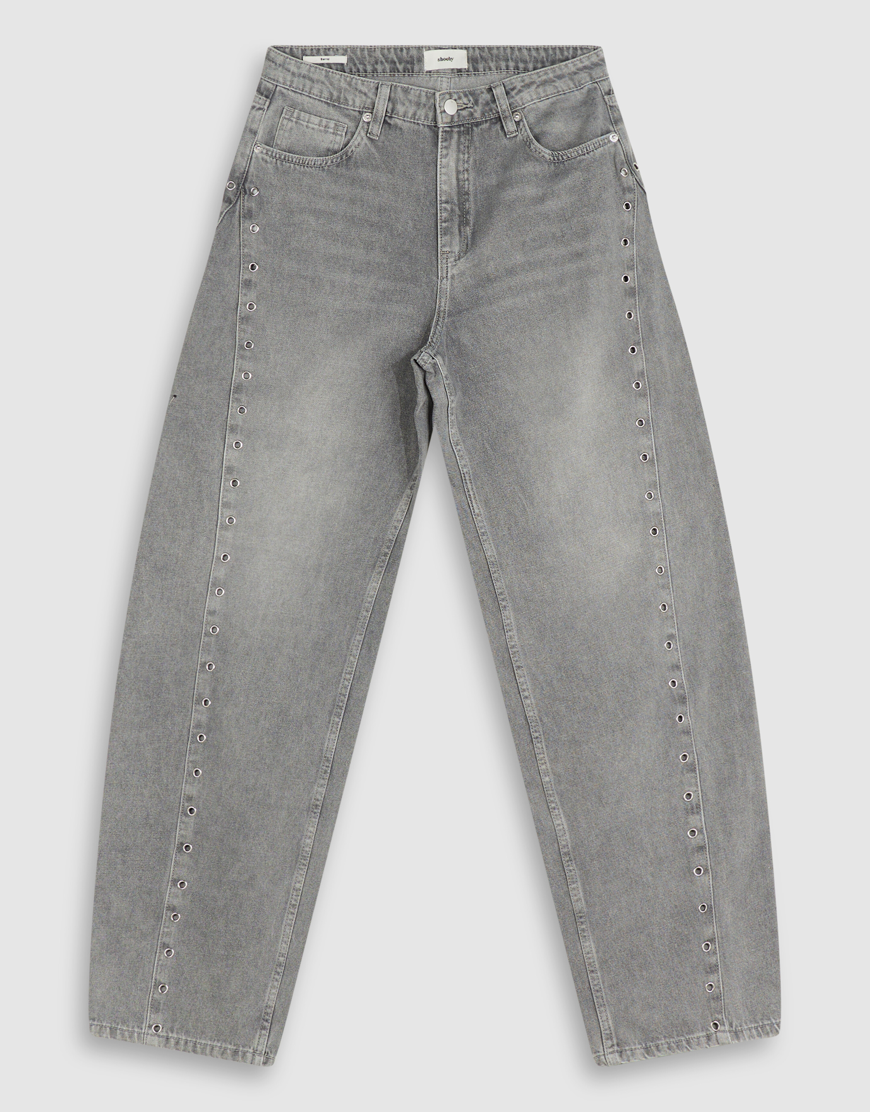 Eyelet Barrel Fit Jeans Grijs SHOEBY WOMEN