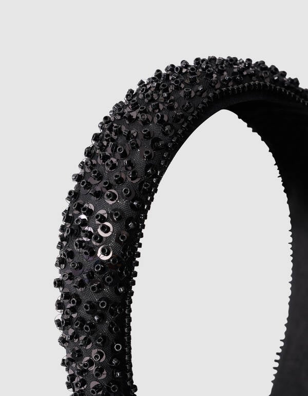 Beaded Haarband Zwart SHOEBY ACCESSOIRES