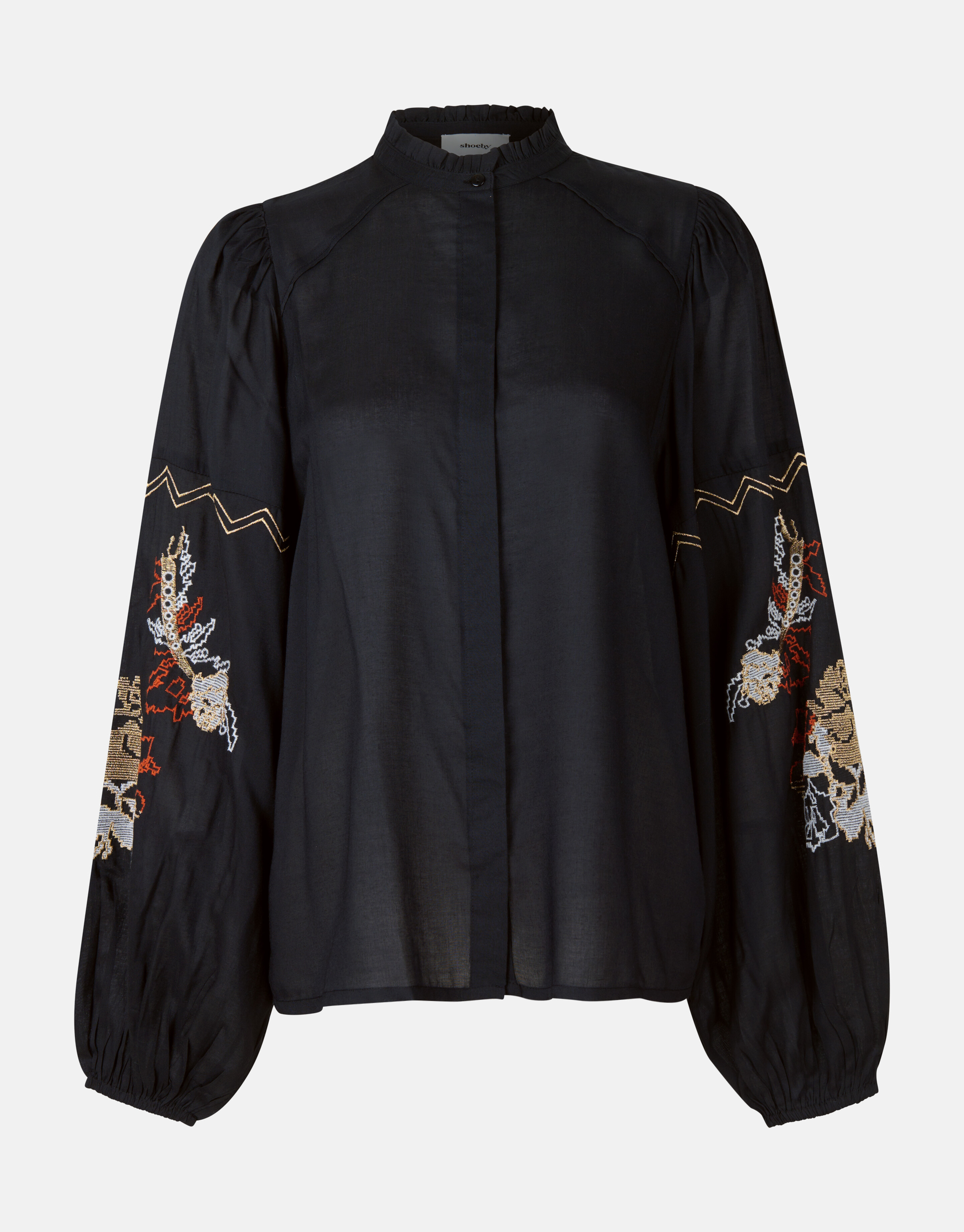 Geborduurde Blouse Zwart SHOEBY WOMEN