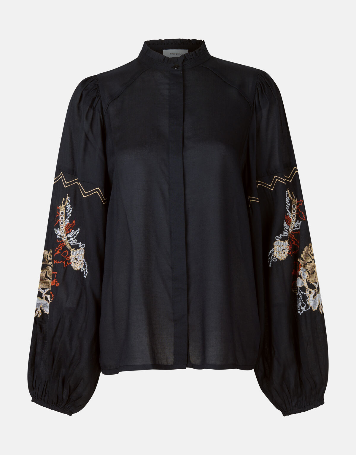 Geborduurde Blouse Zwart SHOEBY WOMEN