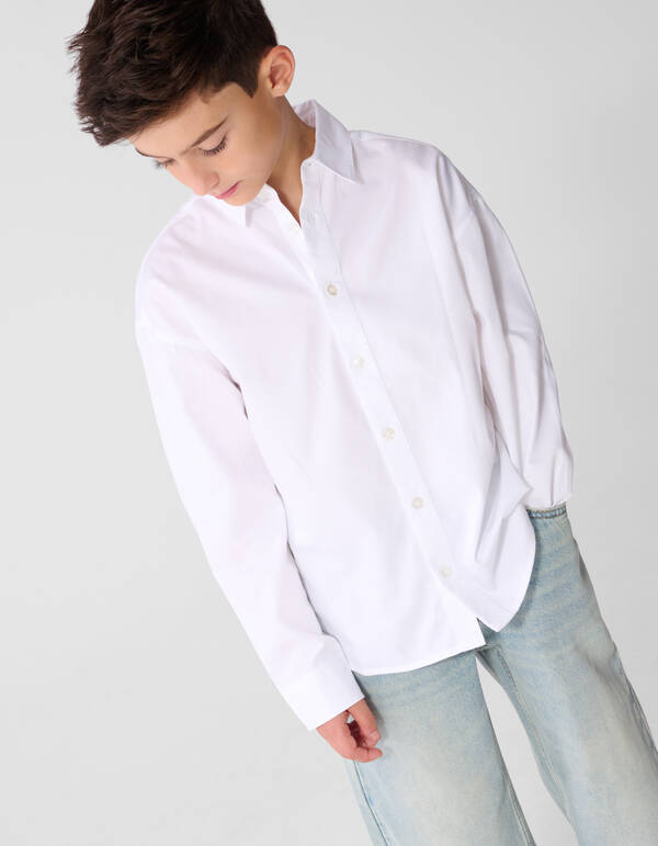 Oversized Basis Overhemd Wit SHOEBY BOYS
