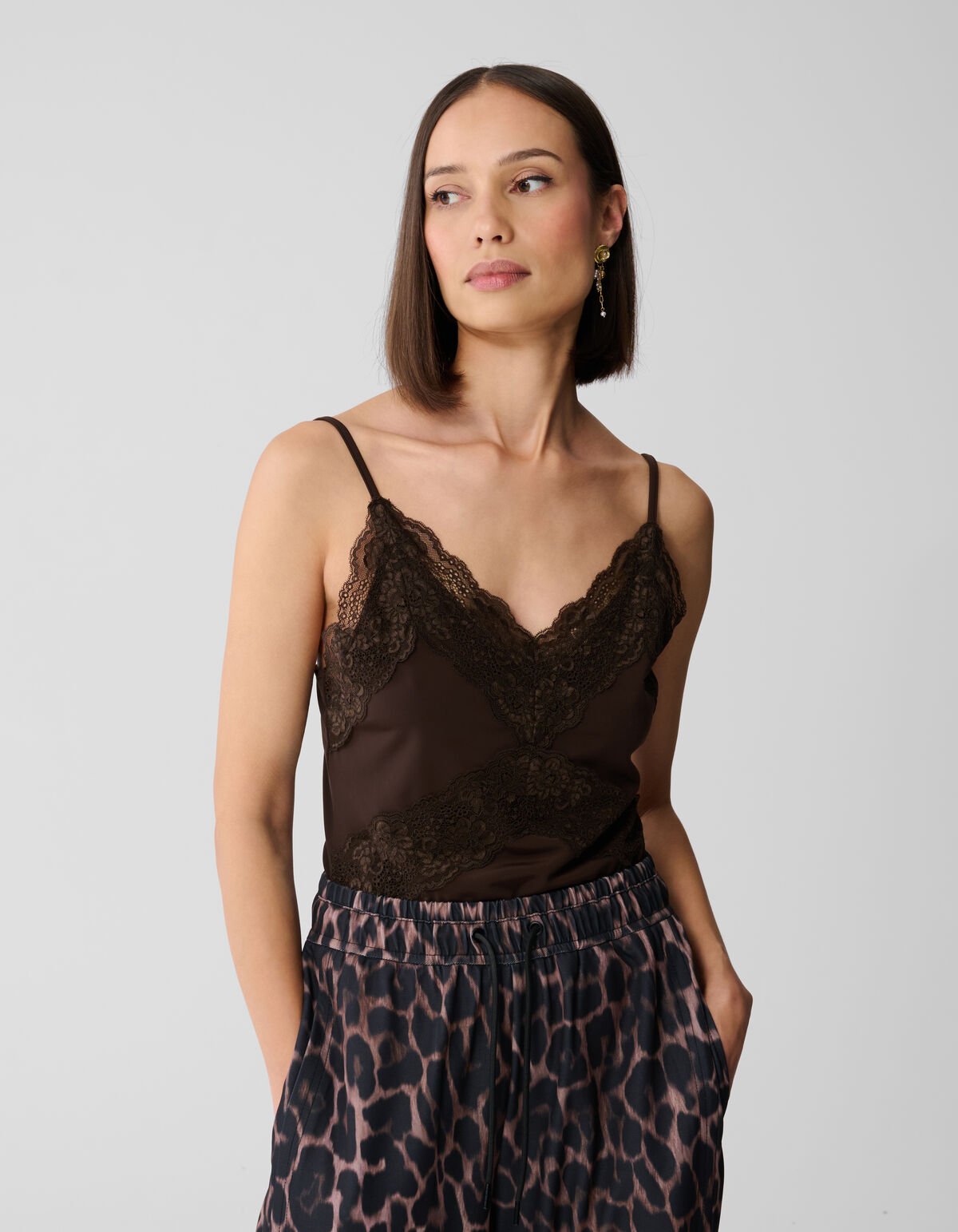 Kanten Body Donkerbruin SHOEBY WOMEN