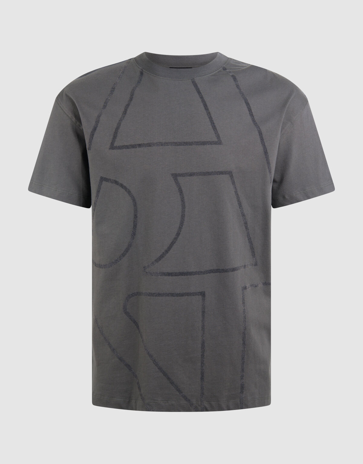 Flock Line Artwork T-shirt Donkergroen SHOEBY MEN