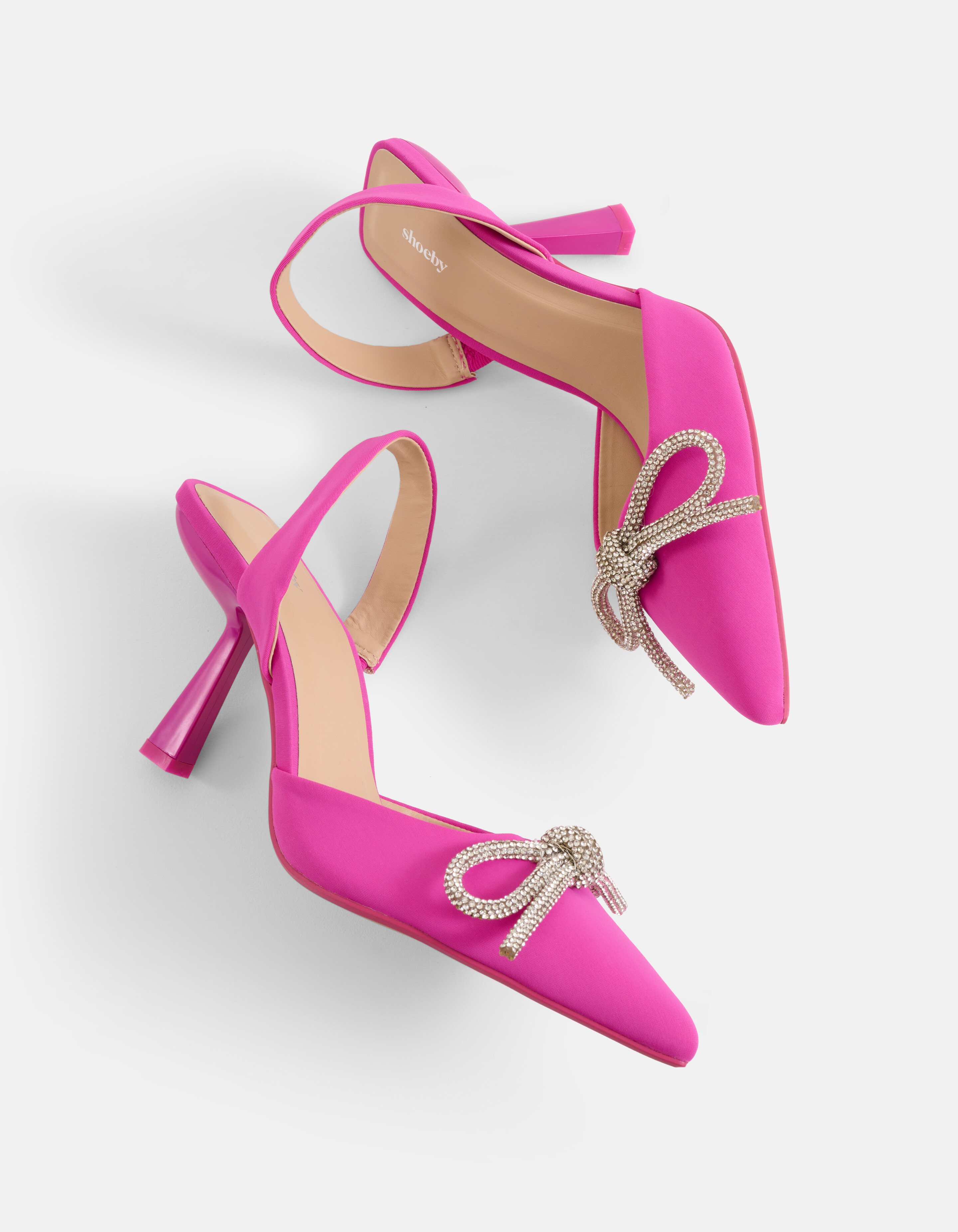 Strass Strik Hakken Roze SHOEBY SHOES