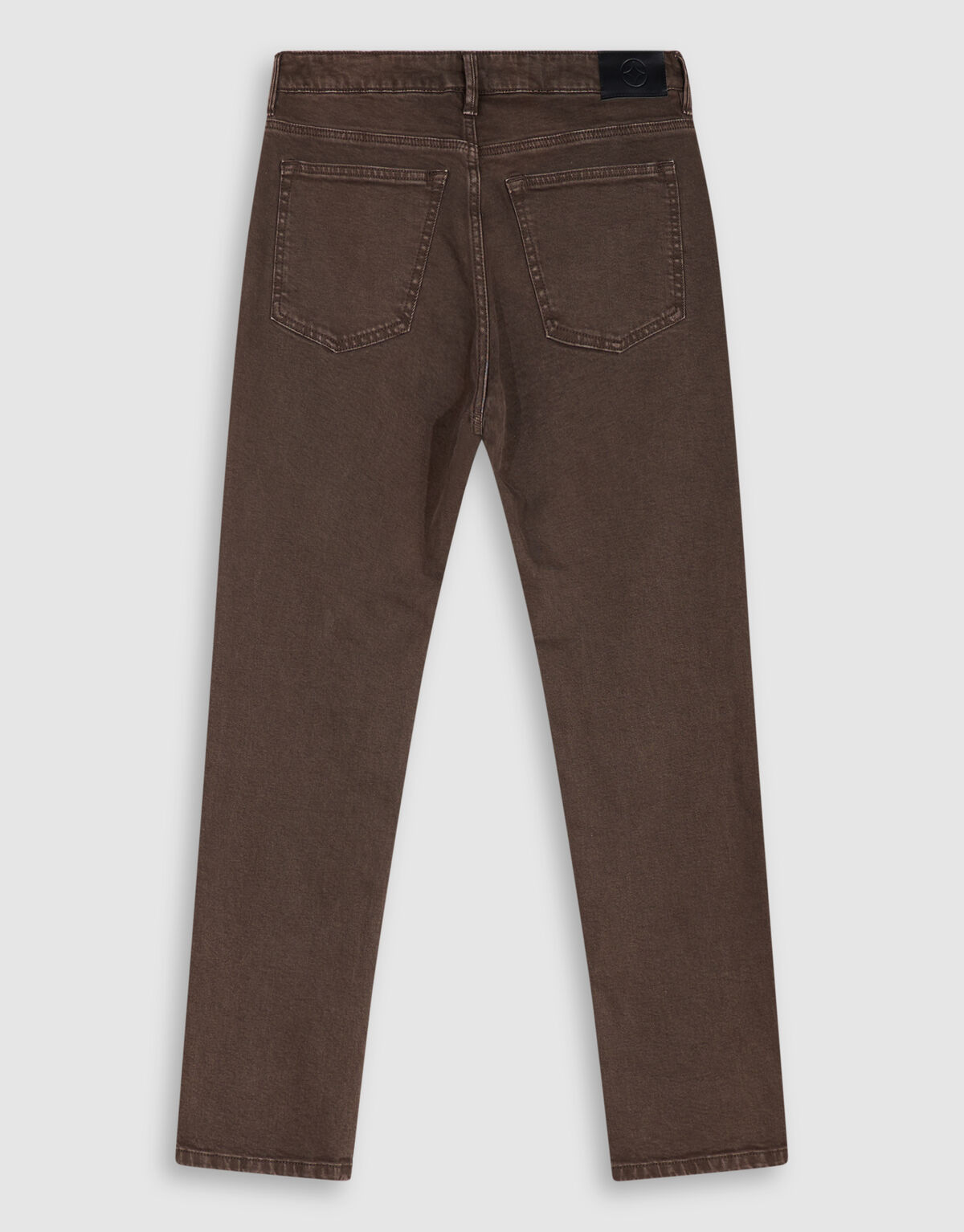 Washed Straight Fit Broek Donkerbruin SHOEBY MEN