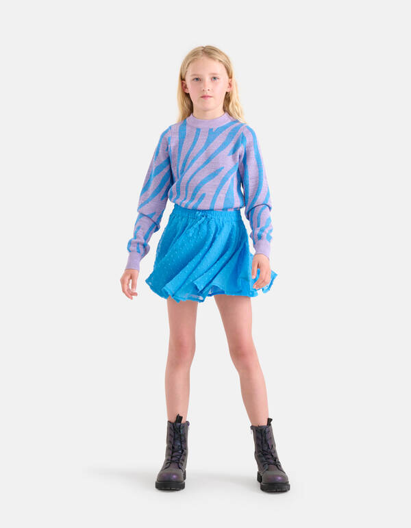 Zebra Glitter Trui Blauw SHOEBY GIRLS