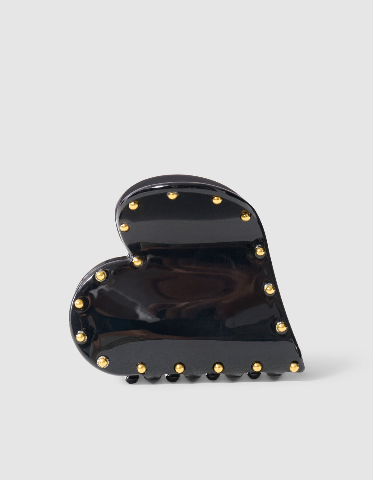 Studded Heart Haarclip Zwart SHOEBY ACCESSOIRES