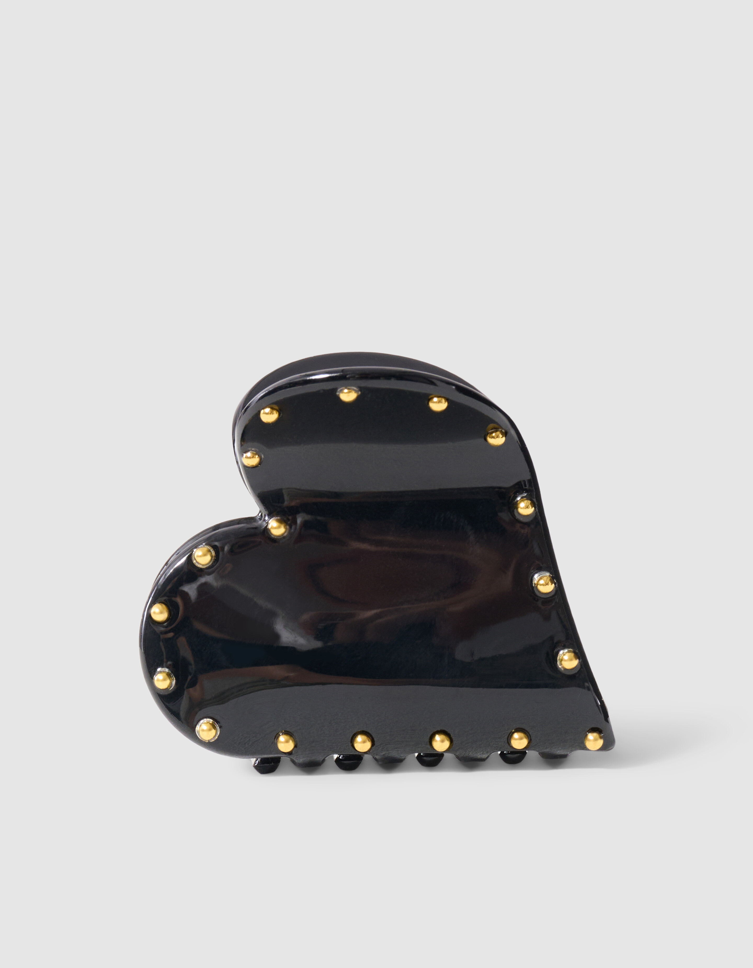 Studded Heart Haarclip Zwart SHOEBY ACCESSOIRES