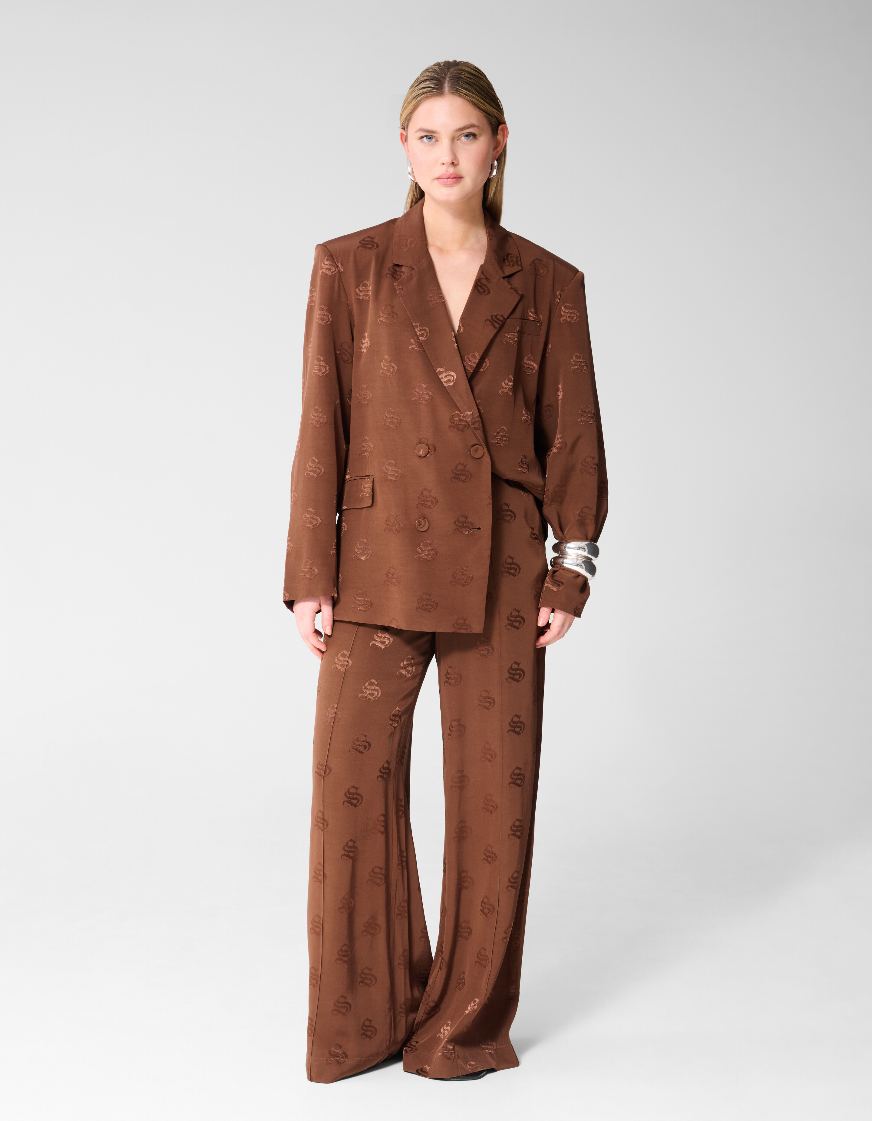 Jacquard Blazer Bruin SHOEBY WOMEN