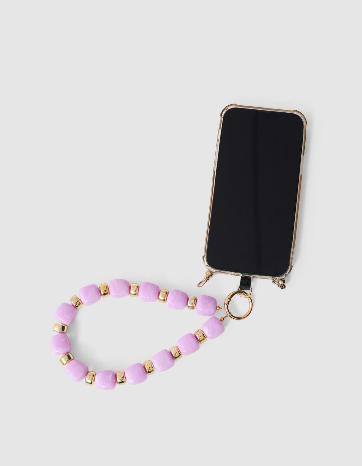 Beaded Telefoonkoord Lichtpaars SHOEBY ACCESSOIRES