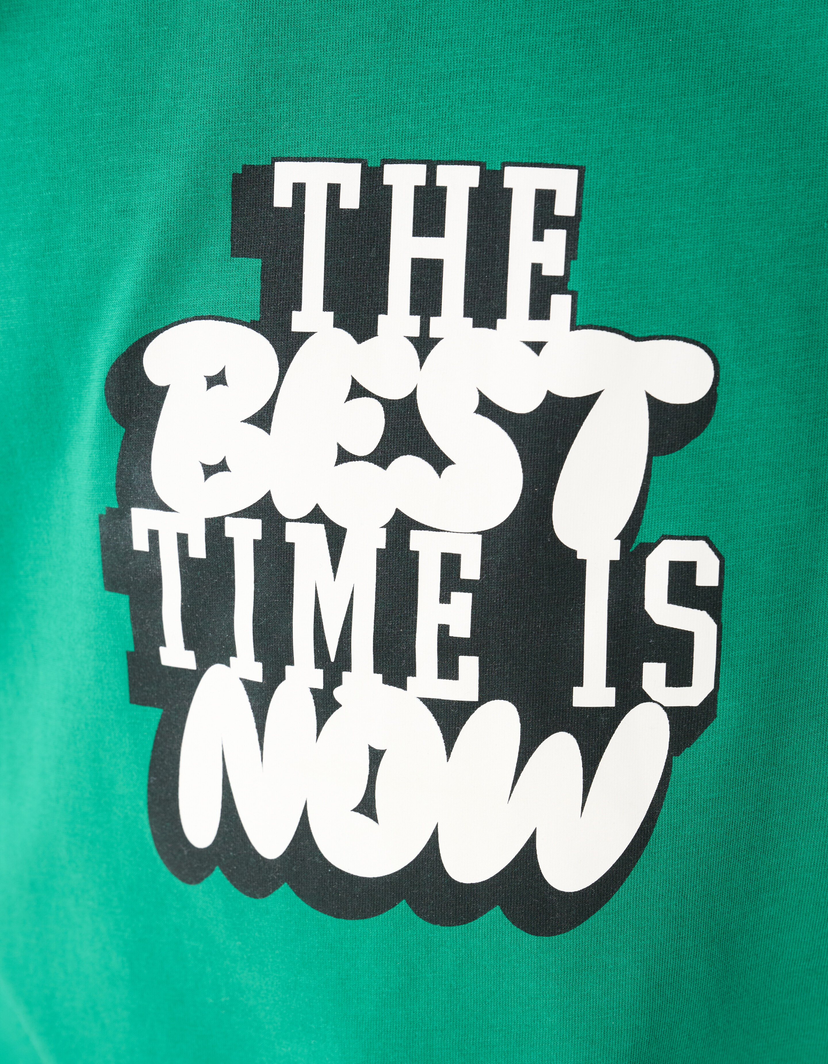 Time Artwork T-shirt Groen SHOEBY BOYS
