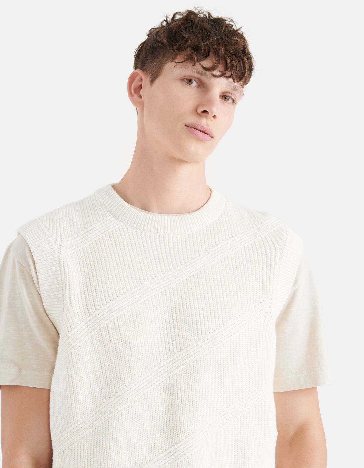 Diagonal Spencer Gebroken Wit SHOEBY MEN