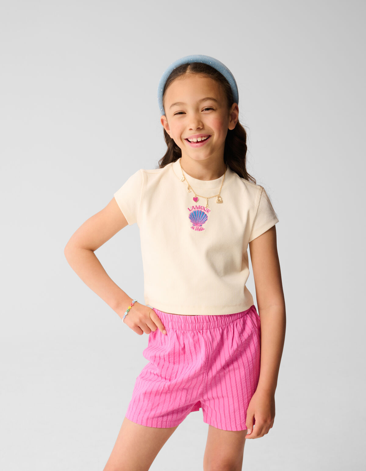 L'amour Crop Top Gebroken Wit SHOEBY GIRLS